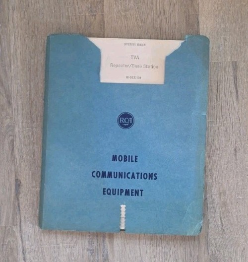 Vintage RCA TVA Repeater Base Station Manual IB-8027100 Mobile Communications