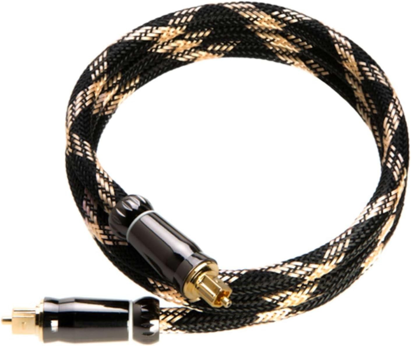 Toslink Optical Audio Cable Premium Braided Mesh Digital Fiber Gold Plated Lot