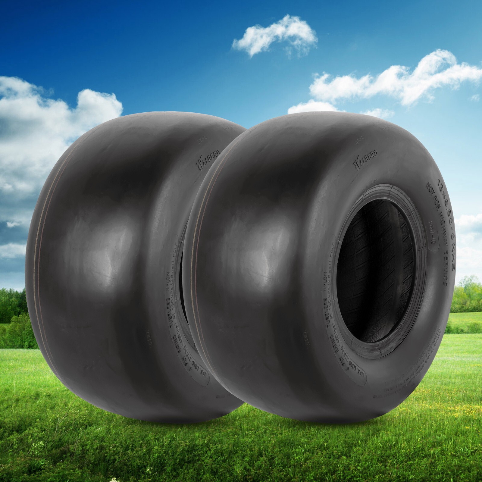 2PCS 13x6.50-6 Lawn Mower Tires 13x6.50x6 Heavy Duty 4PR Garden Tractor Tubeless 2PCS 13x6.50-6 Lawn Mower Tires 13x6.50x6 Heavy Duty 4PR Garden Tractor Tubeless