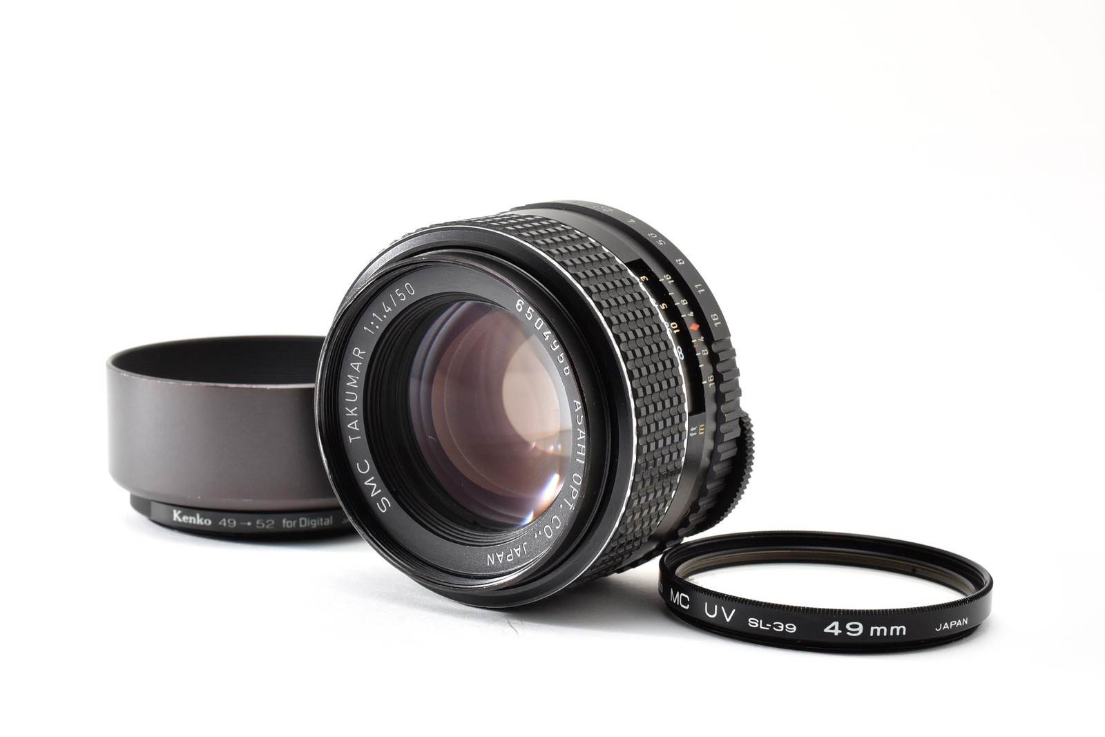 [Near MINT w/ Hood] PENTAX SMC Takumar 50mm f/1.4 Standard Prime Lens From JAPAN