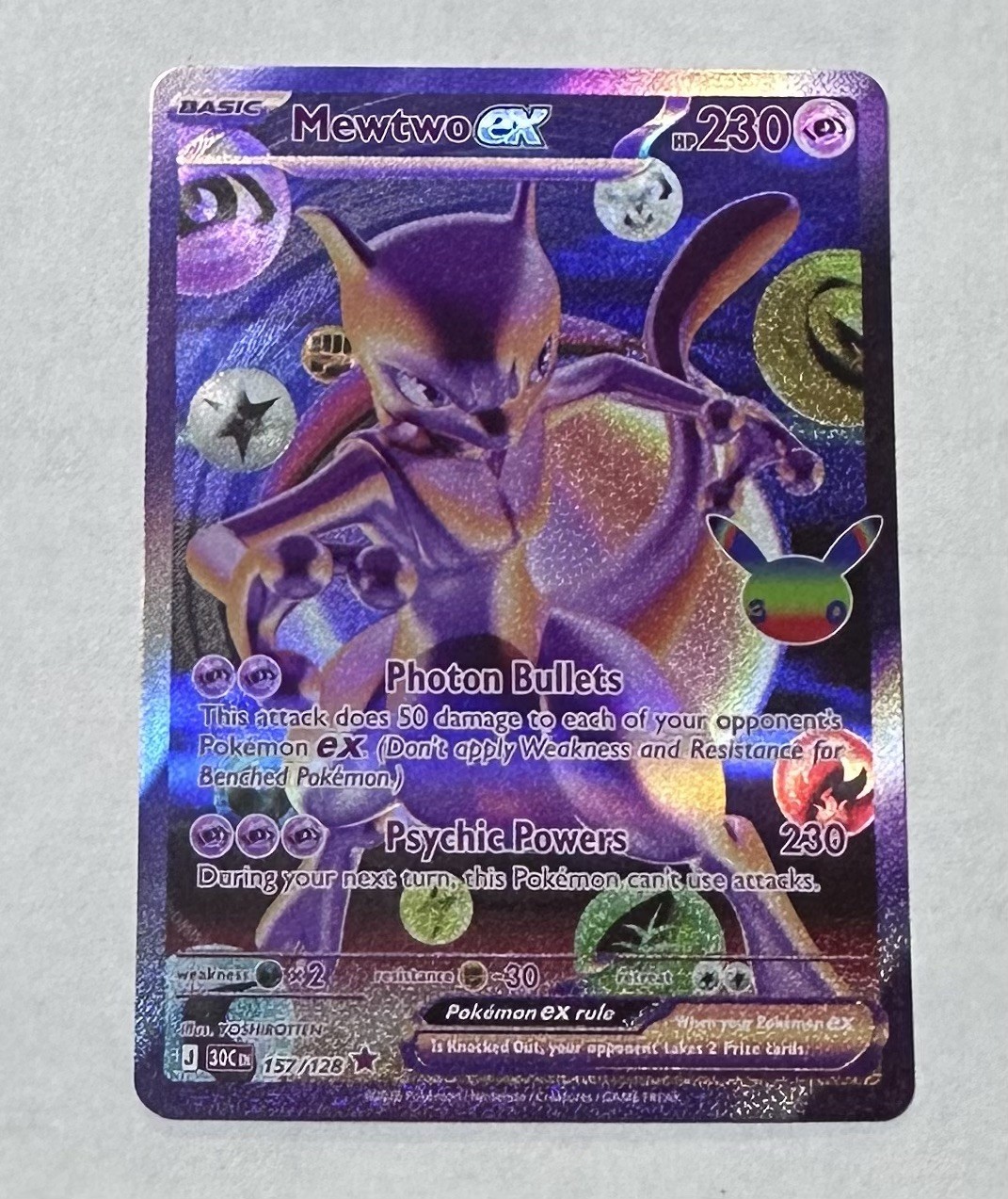Pokémon 30th anniversary Mewtwo ex 157/128 Rare Holo English 2026 Future Rarity Pokémon 30th anniversary Mewtwo ex 157/128 Rare Holo English 2026 Future Rarity