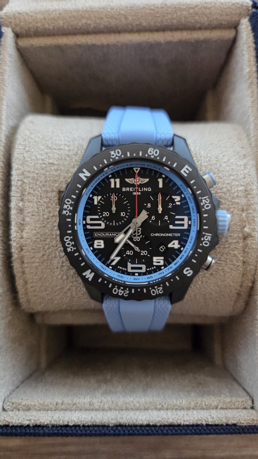 Breitling Endurance Pro 38mm Black/Blue Dial Midsize Watch X83310281B1S1