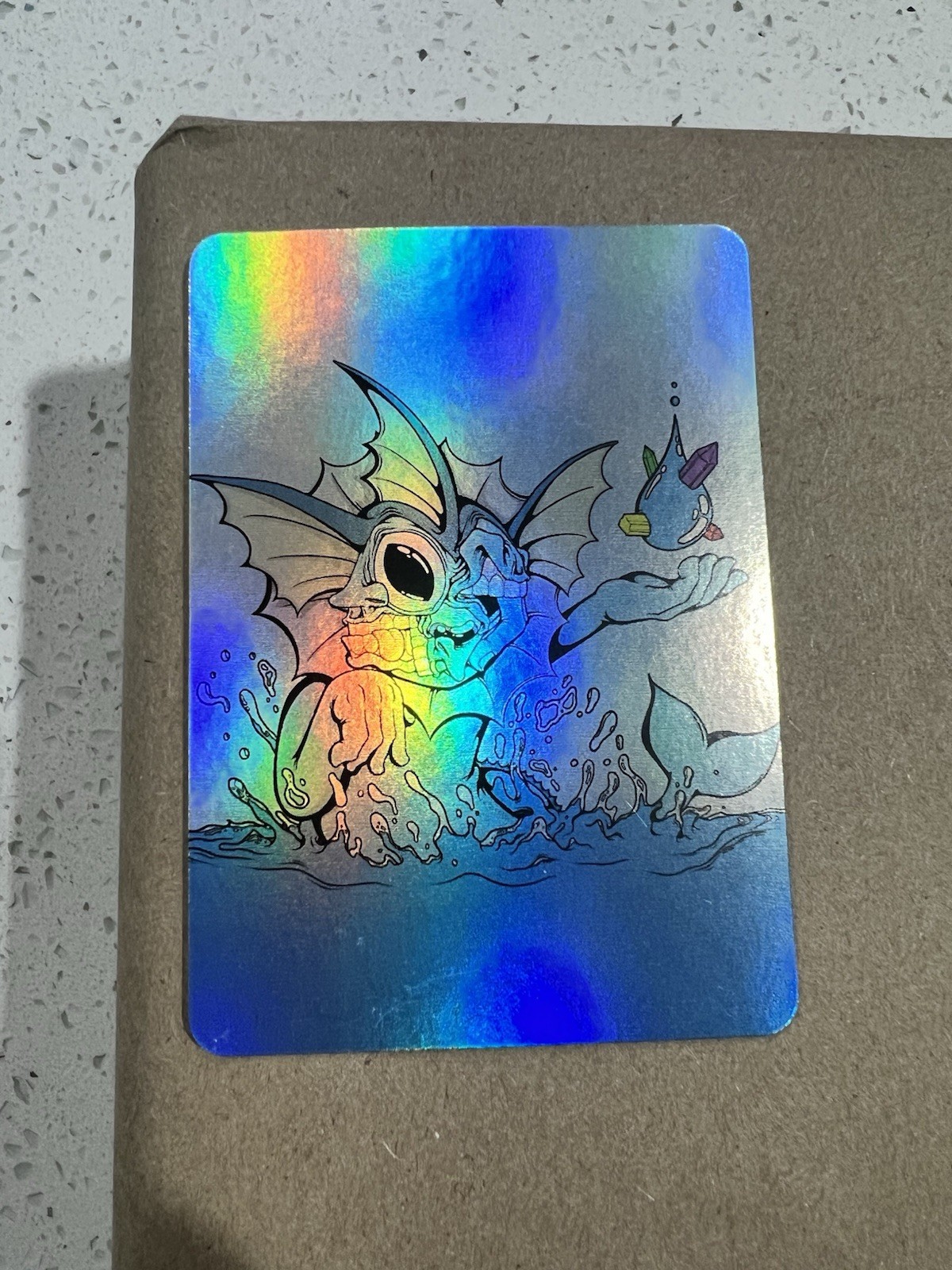 Vaporeon Abrooks x Poke Parody Limited Character Card Aaron Brooks HOLO Vaporeon Abrooks x Poke Parody Limited Character Card Aaron Brooks HOLO