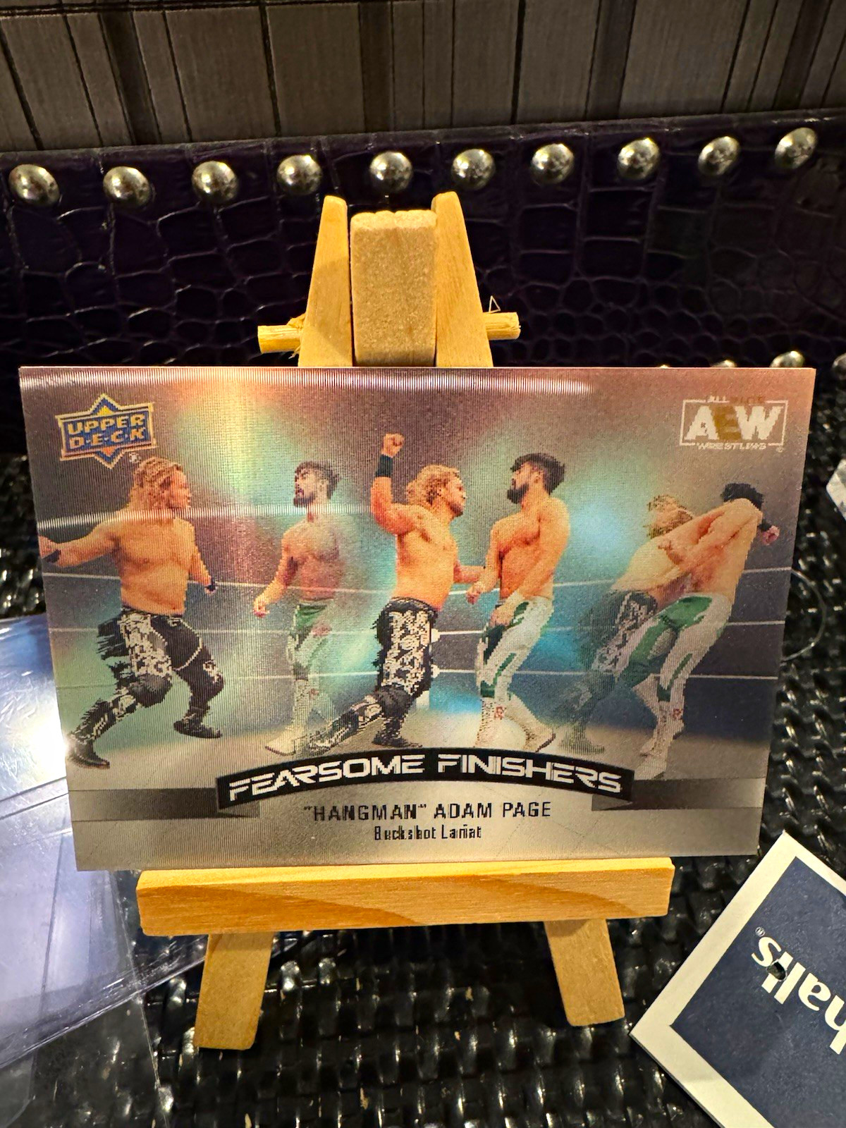 Upper Deck 2023 AEW Fearsome Finishers Lenticular Hangman Adam Page #FF-6 Upper Deck 2023 AEW Fearsome Finishers Lenticular Hangman Adam Page #FF-6