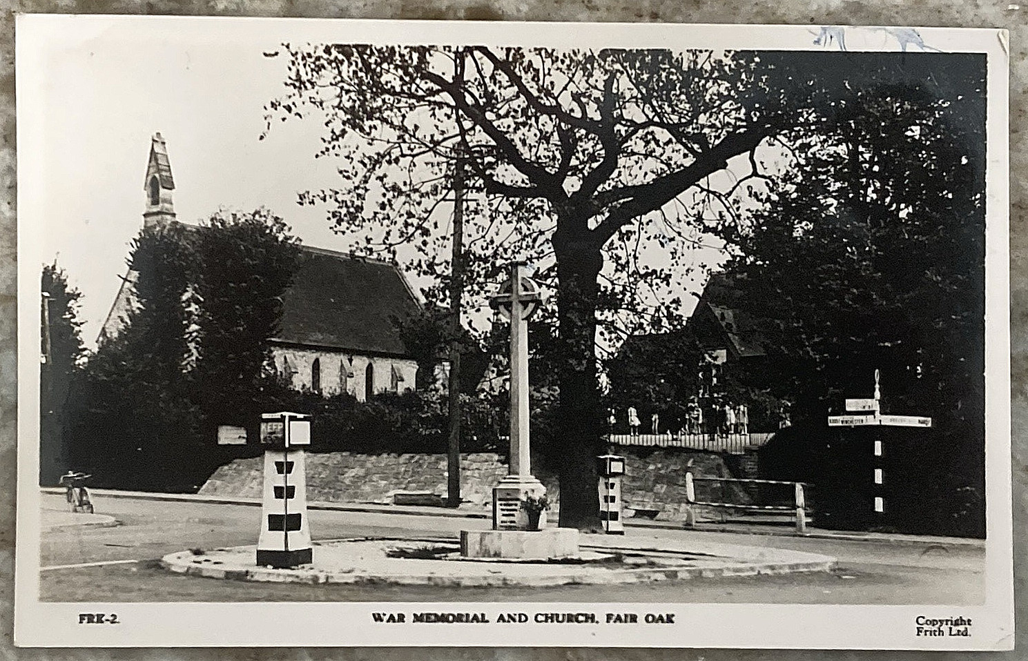 WW1 War Memorial and Church Fair Oak England Fair Oaks Cross RPPC Postcard C027