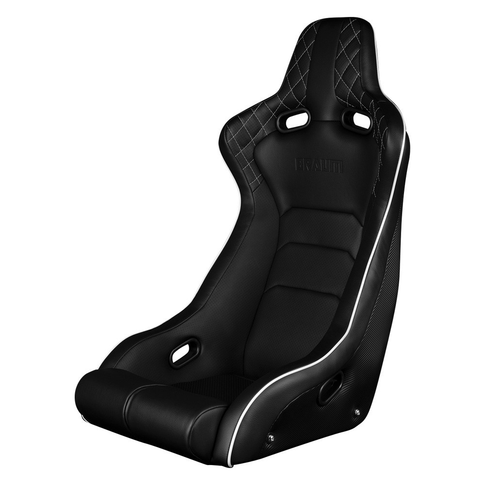 Racing Seat Venom-X Series Diamond Edition Black Fixed Back Bucket Racing Seat w