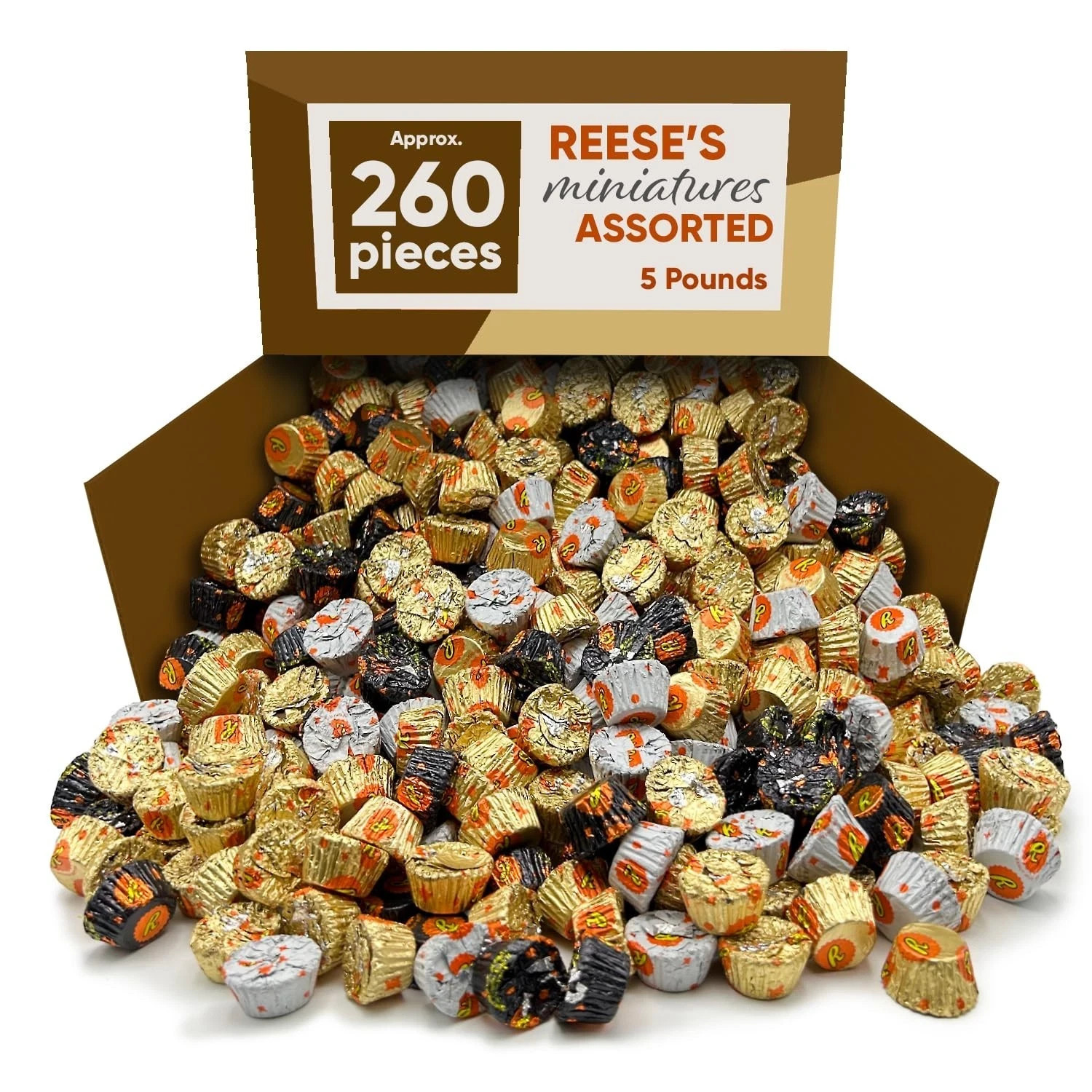 Reese\'s PB Cups Miniatures Assortment Bulk Chocolate Halloween Candy (5 Pounds)