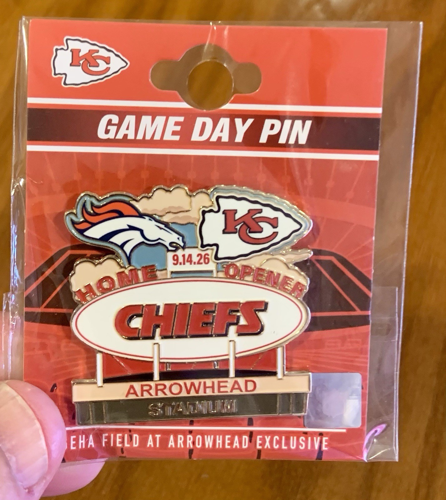 Chiefs Vs Broncos Gameday Pin 9-14-2026