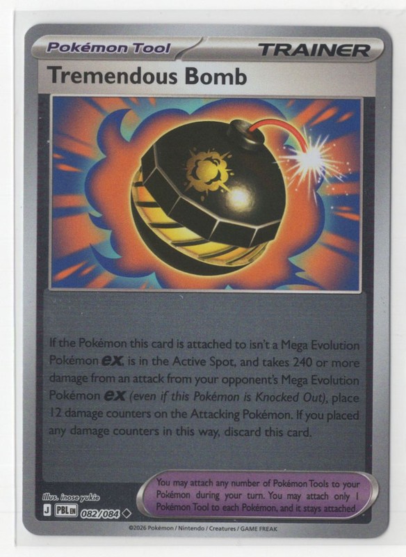 Pokemon Pitch Black 082/084 Tremendous Bomb Reverse Holo Pokemon Pitch Black 082/084 Tremendous Bomb Reverse Holo