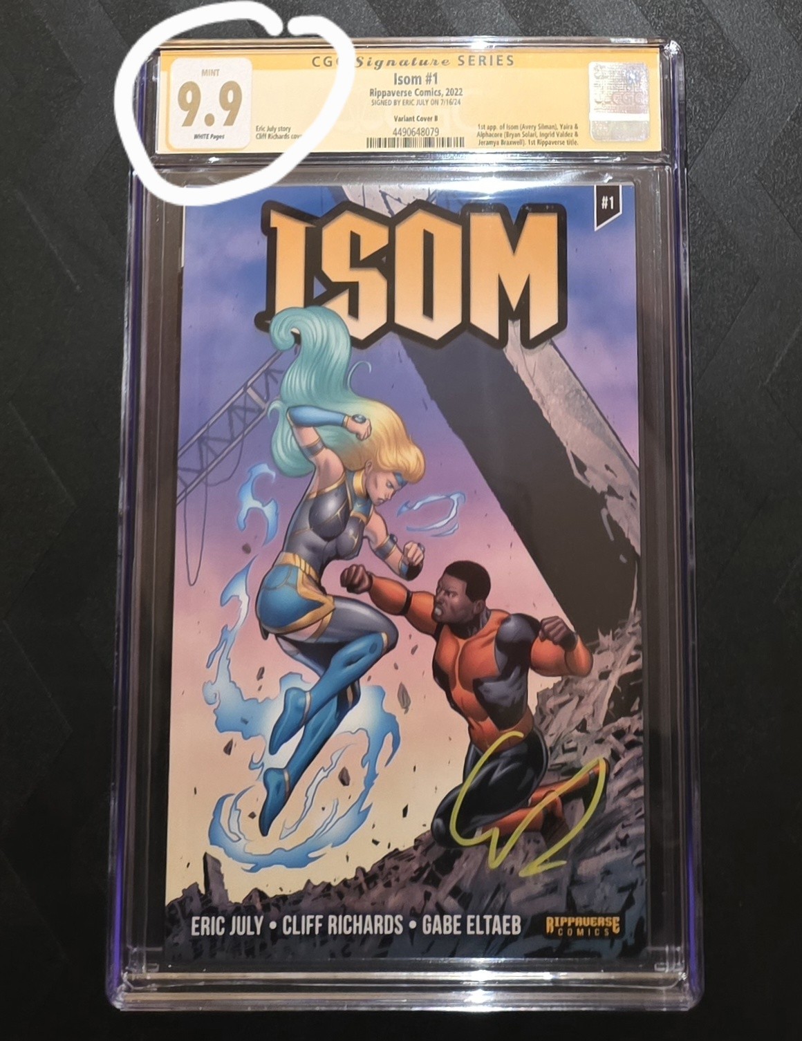 Isom #1 Cover B CGC SS (9.9 MINT ) Signed By Eric July*Extremely Rare Isom #1 Cover B CGC SS (9.9 MINT ) Signed By Eric July*Extremely Rare