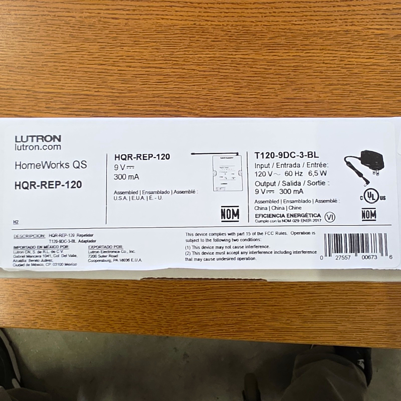 Lutron HomeWorks QS Repeater HQR-REP-120 White Wall Plug-In 120V 9V 300mA Lutron HomeWorks QS Repeater HQR-REP-120 White Wall Plug-In 120V 9V 300mA