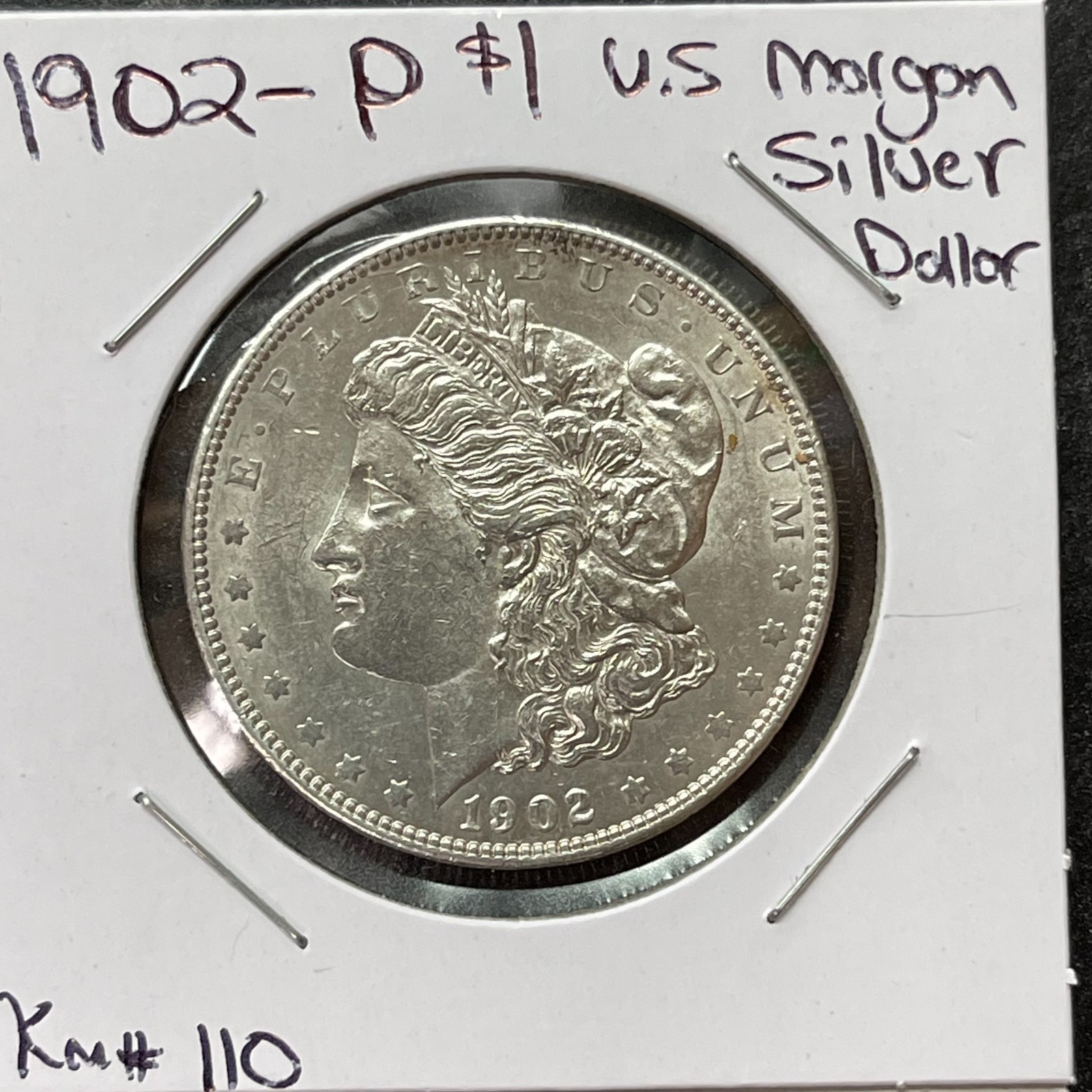 1902 P $1 UNITED STATES MORGAN 90% SILVER DOLLAR KM#110 1902 P $1 UNITED STATES MORGAN 90% SILVER DOLLAR KM#110