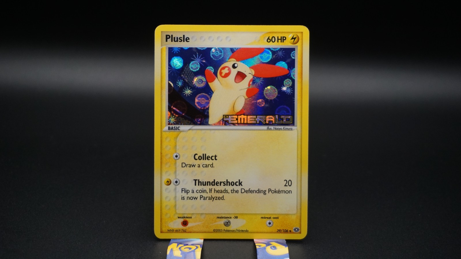 Plusle 39/106 EX Emerald STAMPED Reverse Holo NM+ EPIC HOLO BLEED Plusle 39/106 EX Emerald STAMPED Reverse Holo NM+ EPIC HOLO BLEED