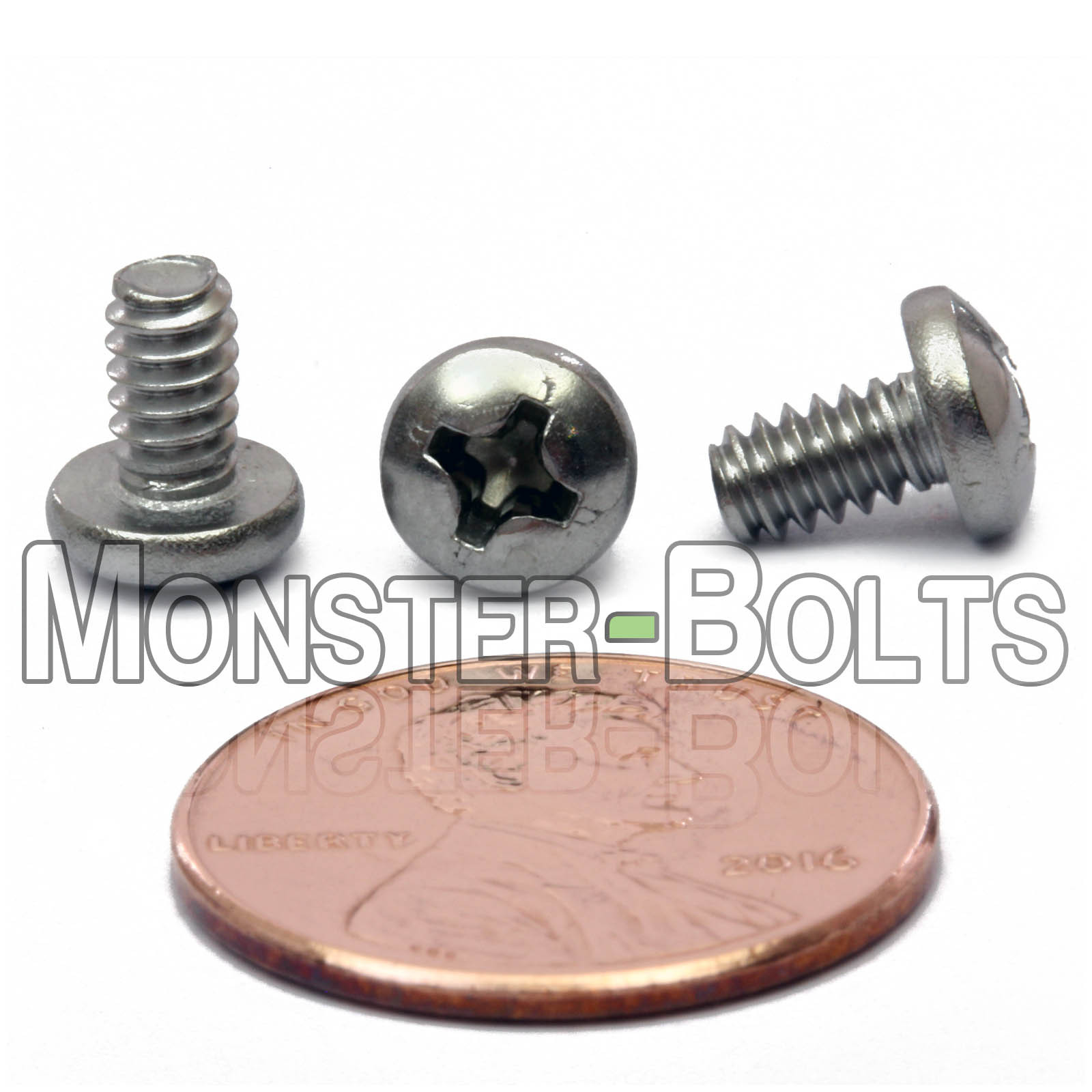 #6-32 Phillips Pan Head Screws, Stainless Steel, Various Lengths, Coarse Thread #6-32 Phillips Pan Head Screws, Stainless Steel, Various Lengths, Coarse Thread