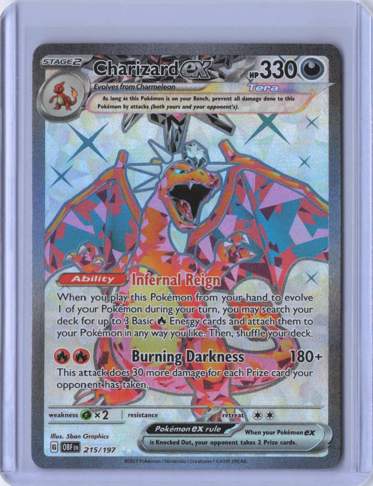 Charizard ex Holo Obsidian Flames OBF 215/197 Near Mint
