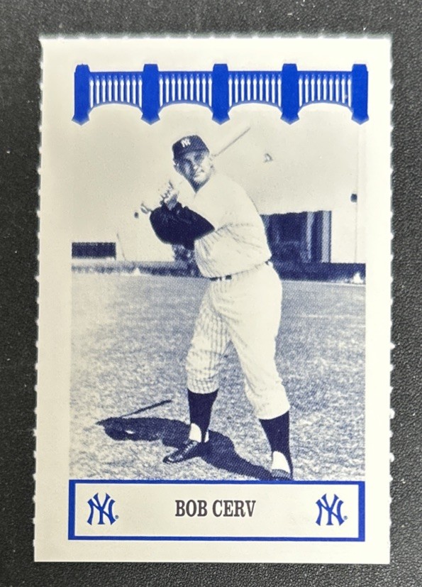 1992 The Wiz/AT&T Yankees Of The 50’s Bob Cerv Baseball Card #NNO O/C