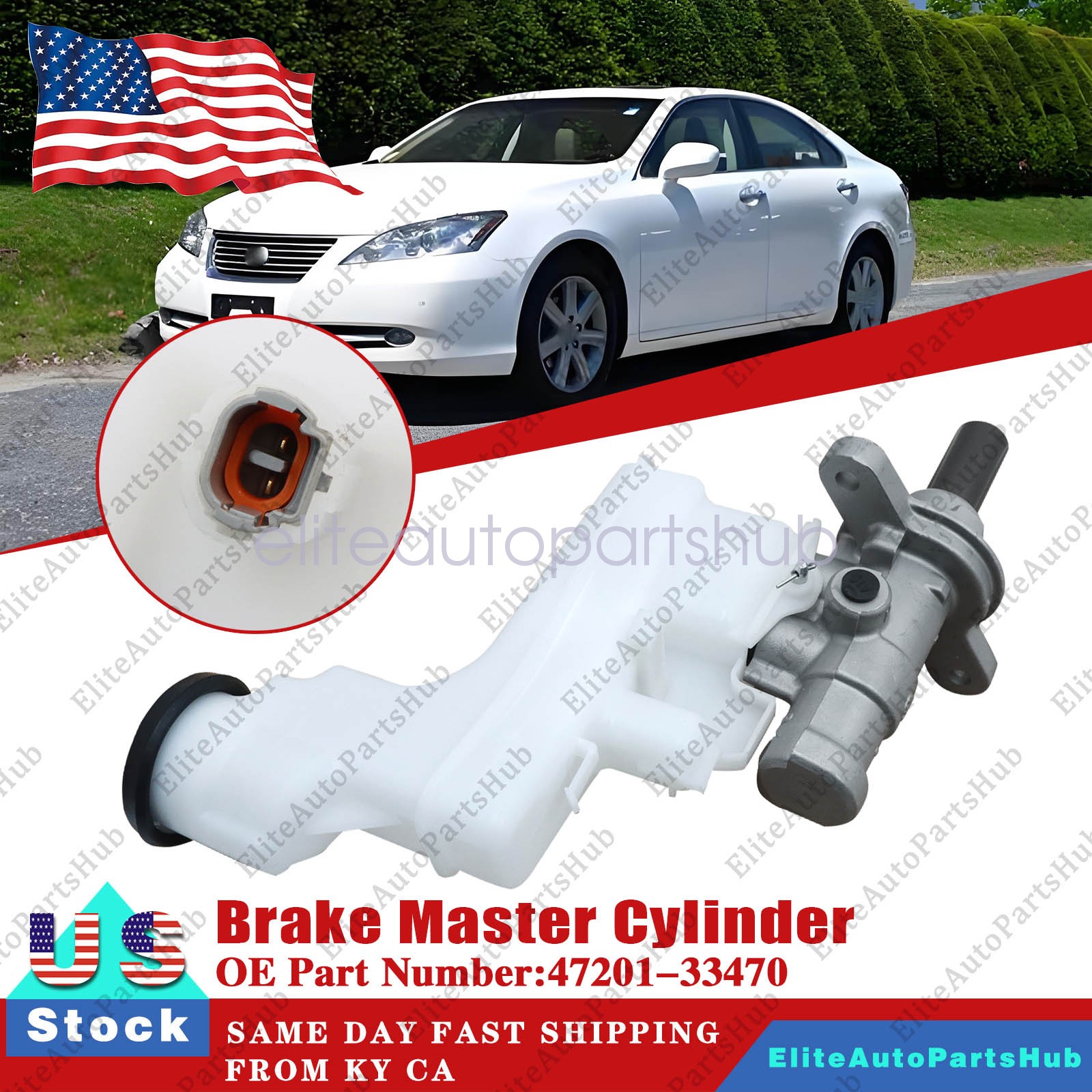 FOR 2007-12 Lexus ES350 2007-2010 Toyota Camry Japan Built Brake Master Cylinder