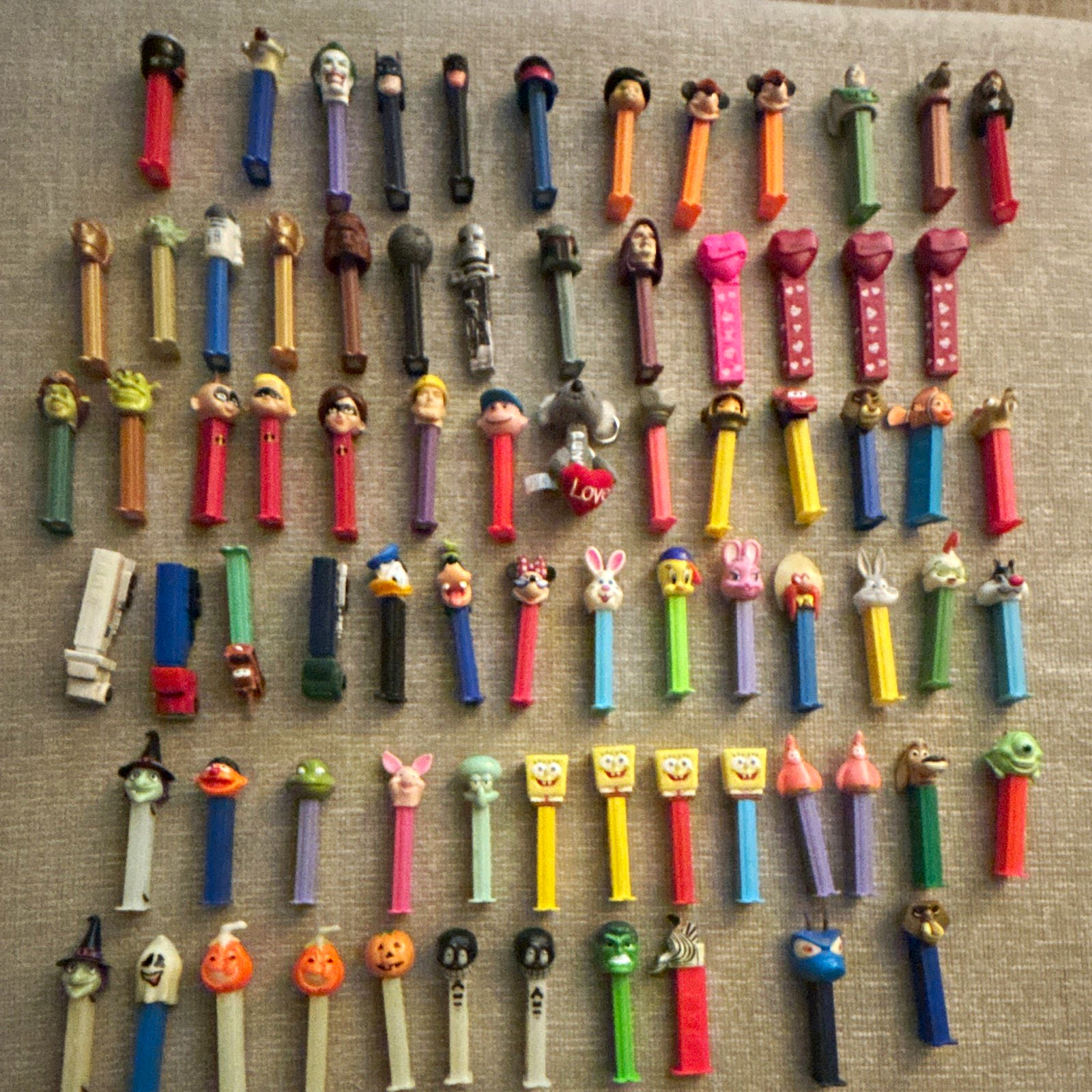 PEZ Original Mixed Lot of 77 - Disney, SpongeBob, Batman, Halloween, Star Wars PEZ Original Mixed Lot of 77 - Disney, SpongeBob, Batman, Halloween, Star Wars
