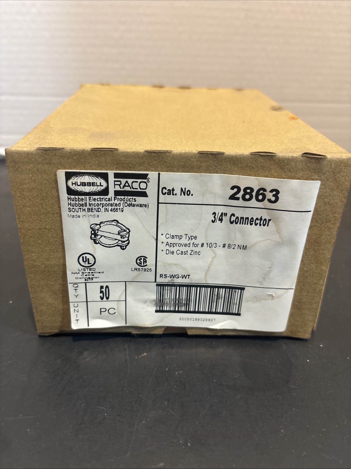 Hubbell 2863 Connector 3/4