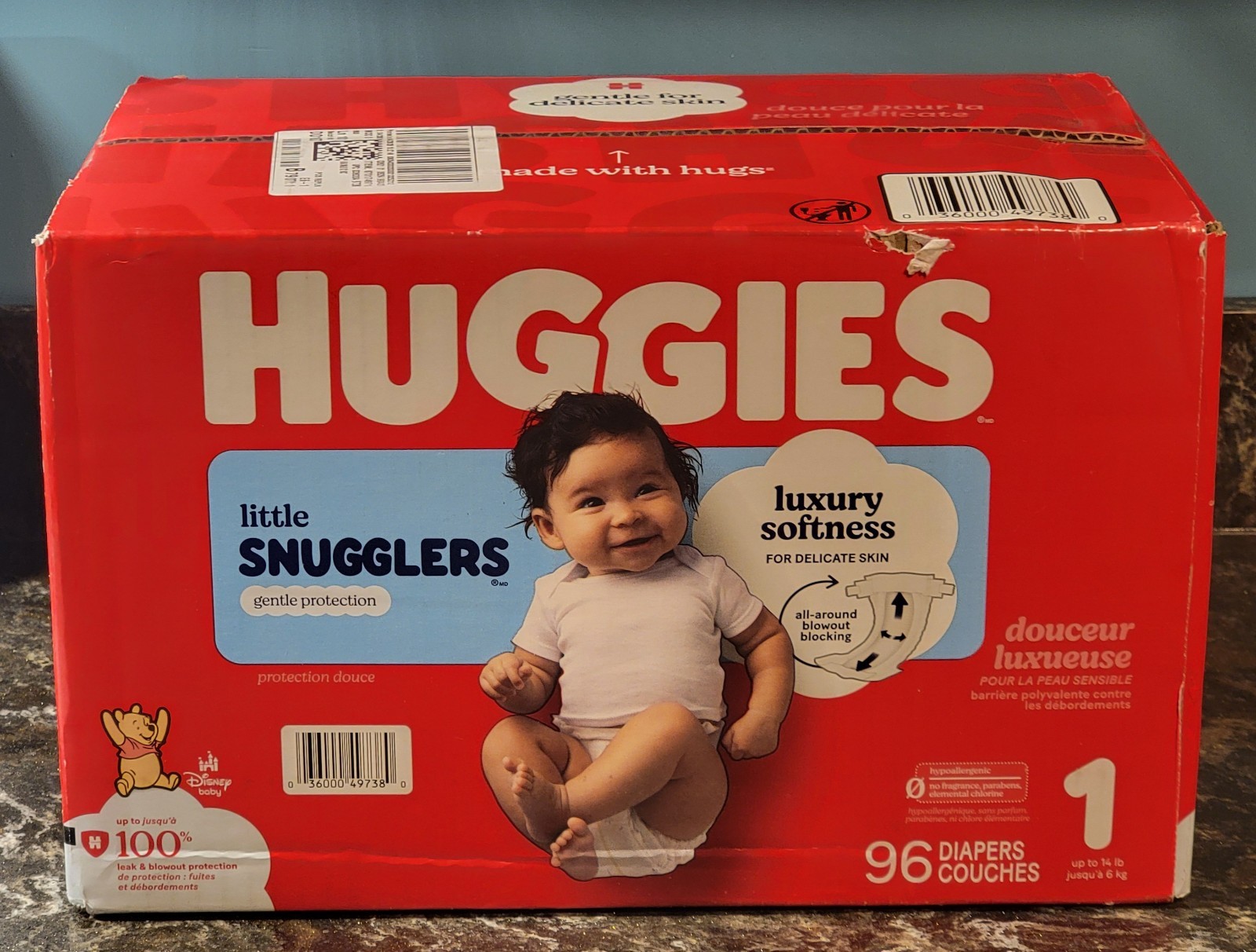 Huggies Little Snugglers Diapers Size 1, 96 Count, Up to 14 lb