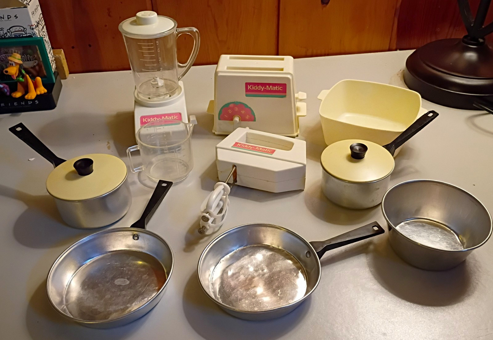 Kiddy-Matic Vintage Toy Kitchen Set Pots Pans Blender Toaster Kiddy-Matic Vintage Toy Kitchen Set Pots Pans Blender Toaster