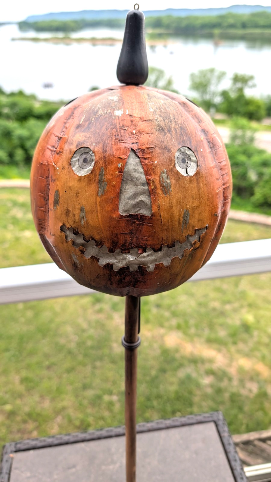 Vtg Bethany Lowe Designs Metal Halloween Pumpkin Parade Lantern By Bruce Elsass