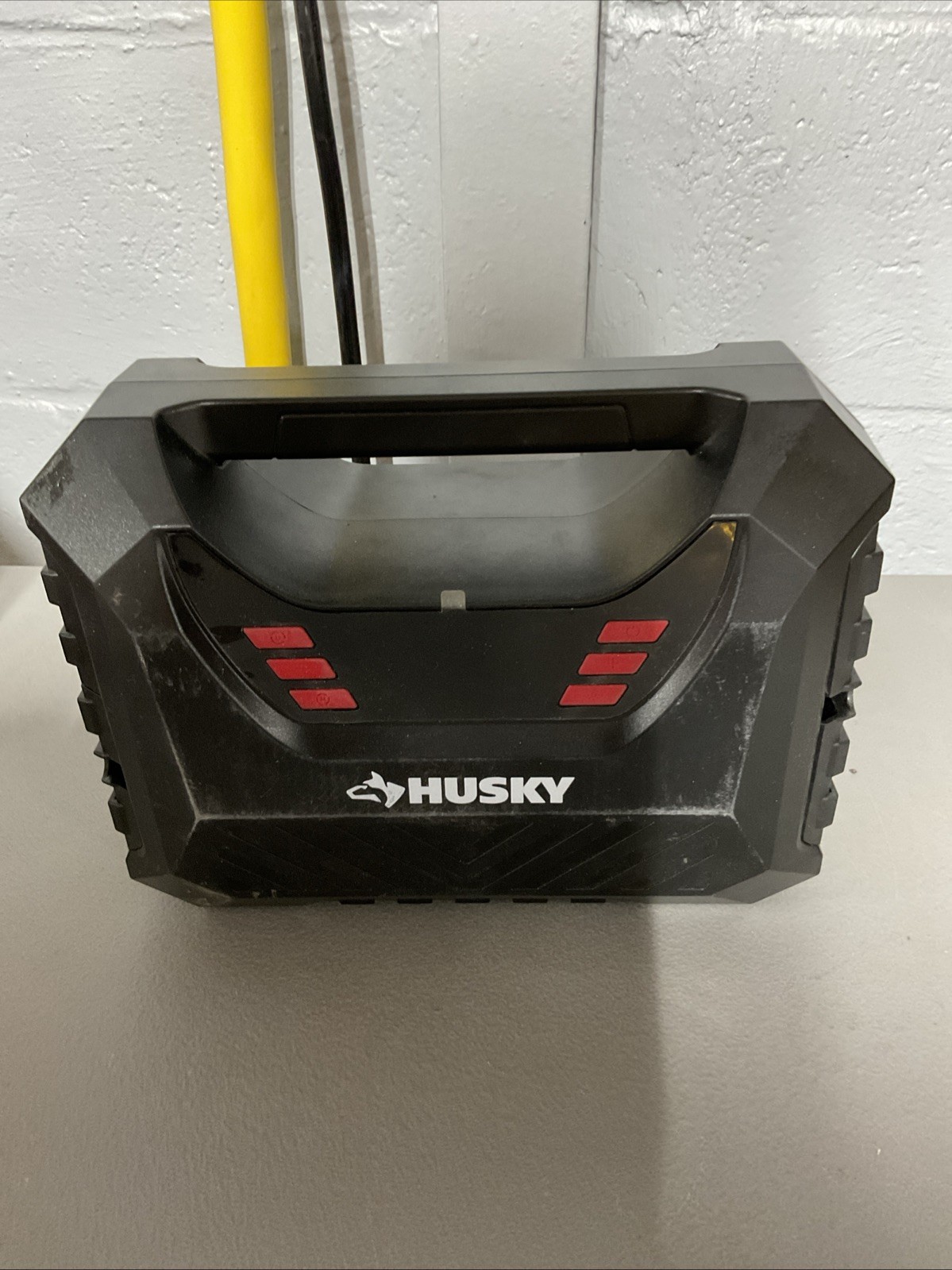 Husky 12V/120V Portable Quick Flow Air Compressor w/ Digital Pressure Gauge
