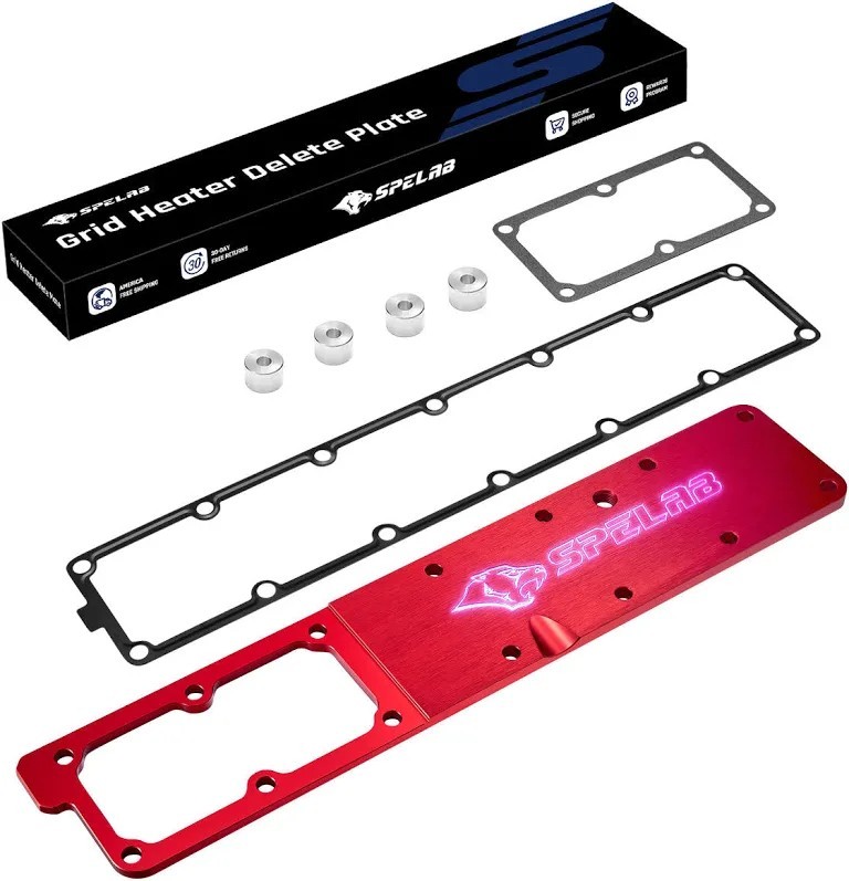 Grid Heater Plate RED For 2013-2018 Dodge Ram Cummins 6.7L 2500/3500 Grid Heater Plate RED For 2013-2018 Dodge Ram Cummins 6.7L 2500/3500