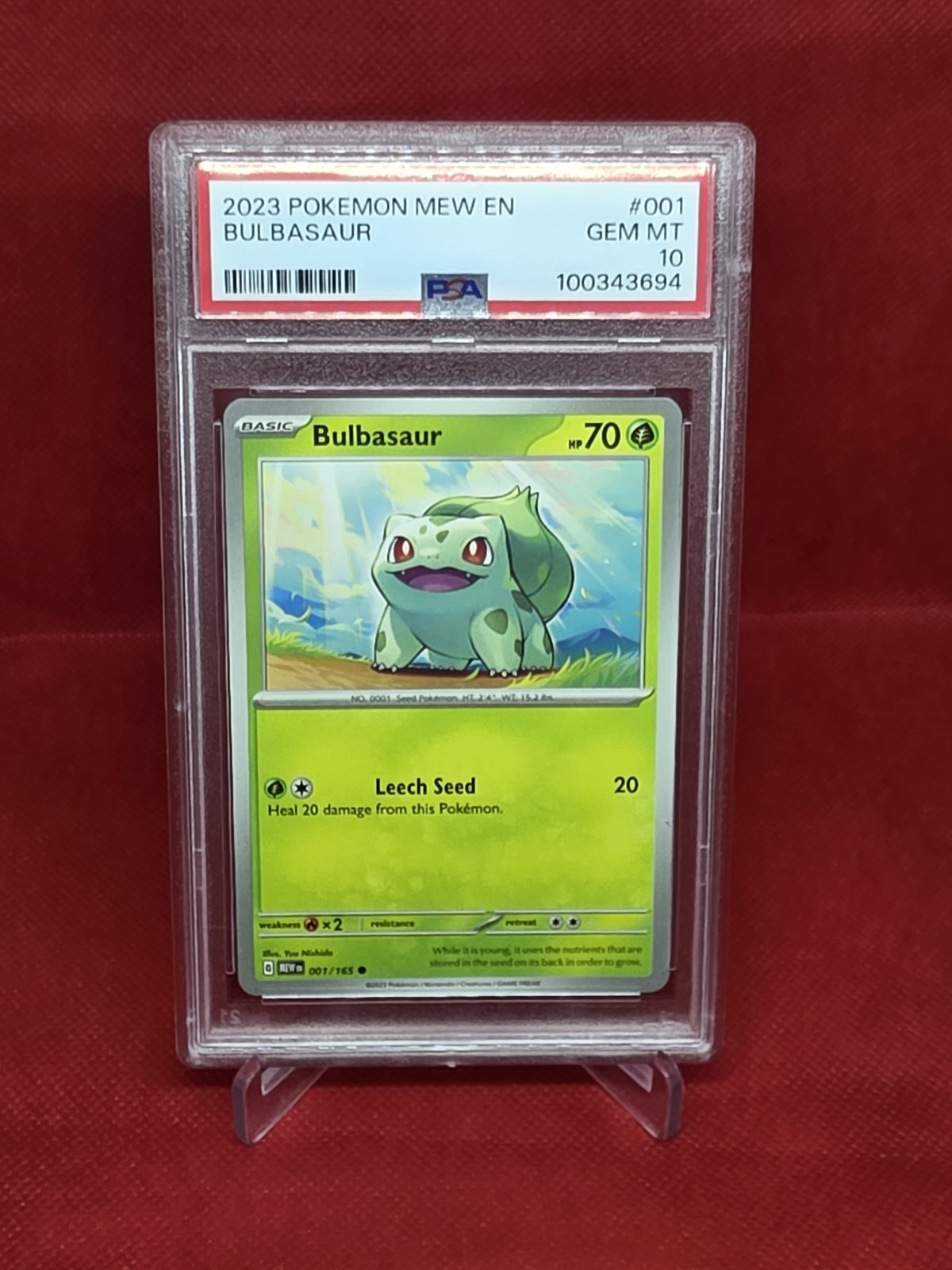 2023 POKEMON MEW EN-151 #001 BULBASAUR PSA 10 2023 POKEMON MEW EN-151 #001 BULBASAUR PSA 10