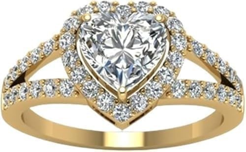 2CT  ROUND CUT MOISSANITE HALO WEDDING birthday RING 14K YELLOW GOLD FINISH