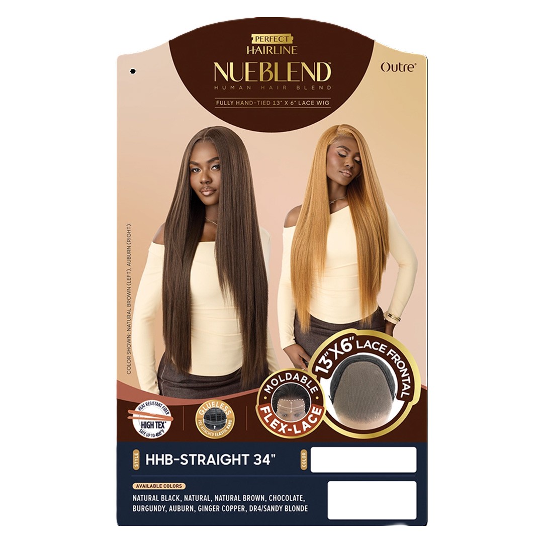 Outre Perfect Hairline Human Hair Blend 13x6 Nueblend- Hhb-straight 34\