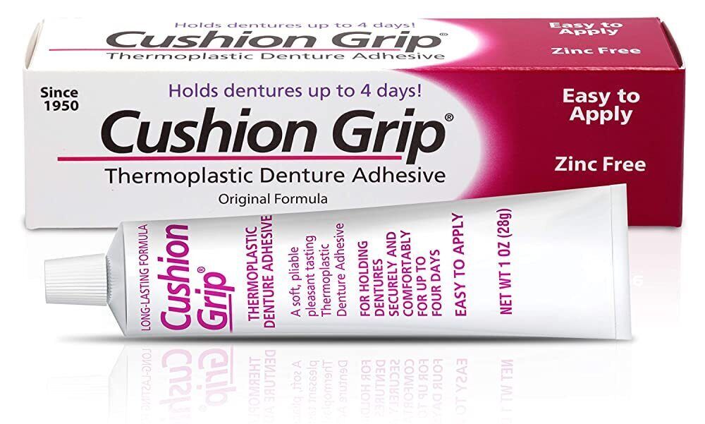 3 PACK Cushion Grip Soft Thermoplastic Denture Adhesive 1 Oz 3 PACK Cushion Grip Soft Thermoplastic Denture Adhesive 1 Oz