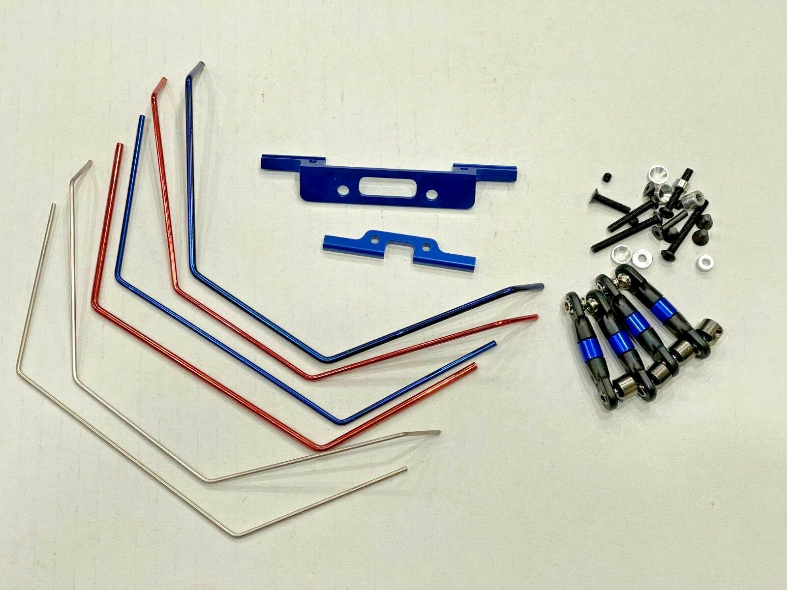 Aluminum Front & Rear Sway Bar Kit Traxxas Slash 2wd Blue Aluminum Front & Rear Sway Bar Kit Traxxas Slash 2wd Blue