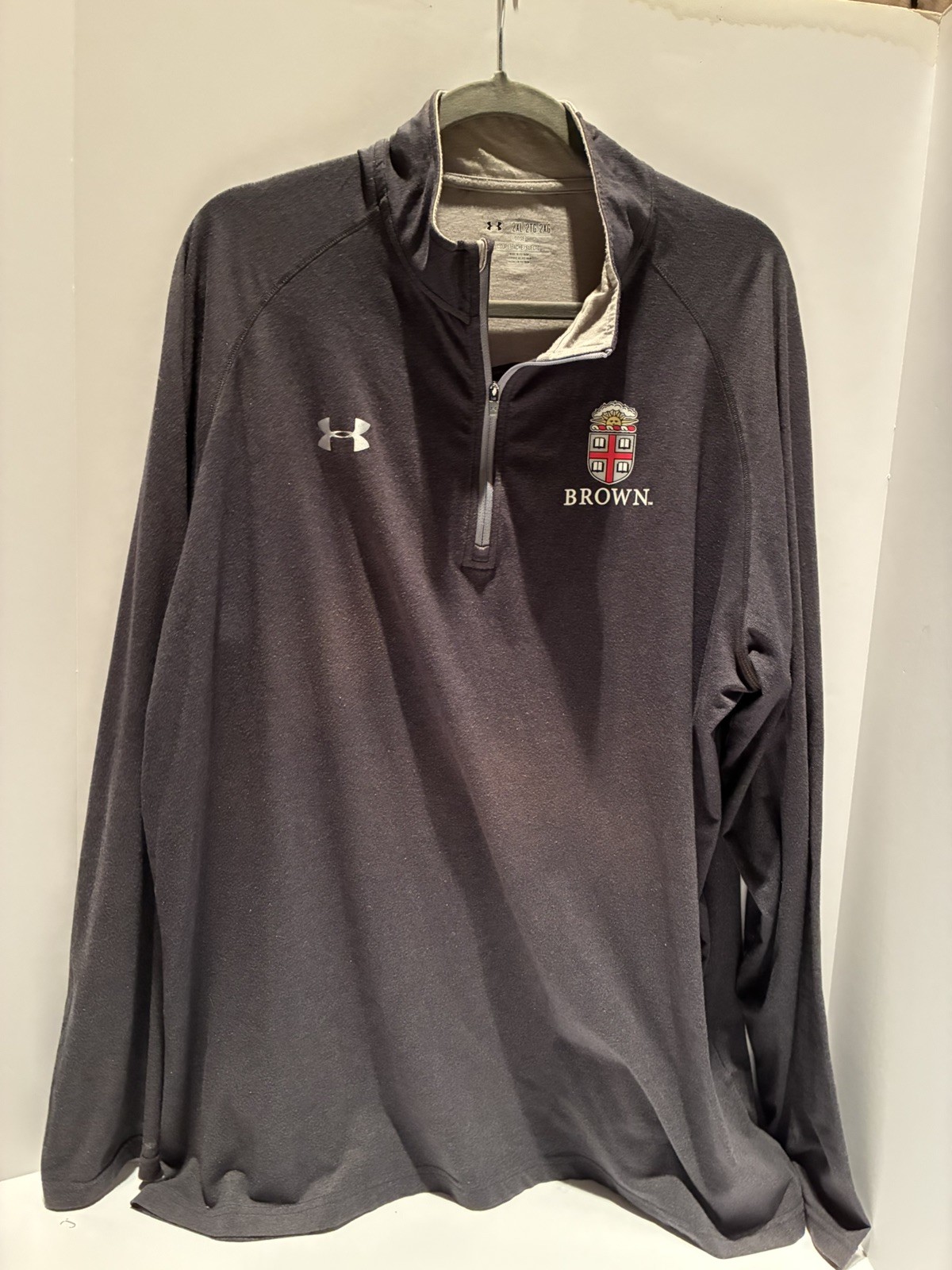Brown University Pullover by Under Armour With Zip Neck-Size XL
