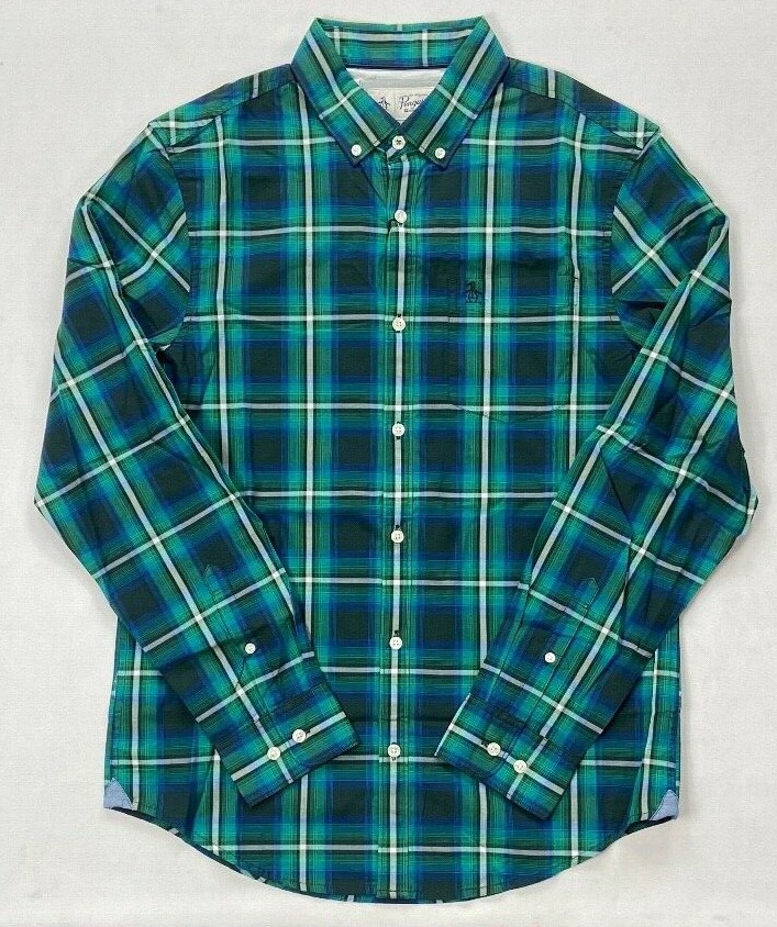 Men\'s Penguin by Munsingwear Stretch Button-Front Long Sleeve Shirt NEW Men\'s Penguin by Munsingwear Stretch Button-Front Long Sleeve Shirt NEW