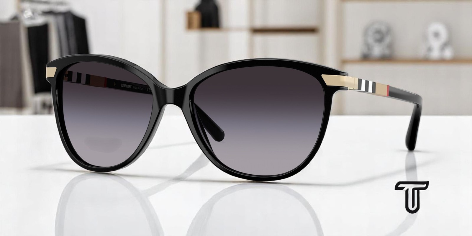 BURBERRY BE4216 30018G Black Gray Gradient 57 mm Women\'s Sunglasses