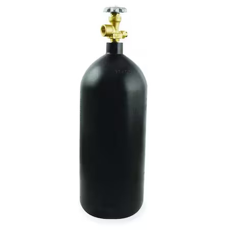 Uniweld N40 Empty Fuel Cylinder, Nitrogen, 40 Cu Ft, Cga 580, 22.5 In H