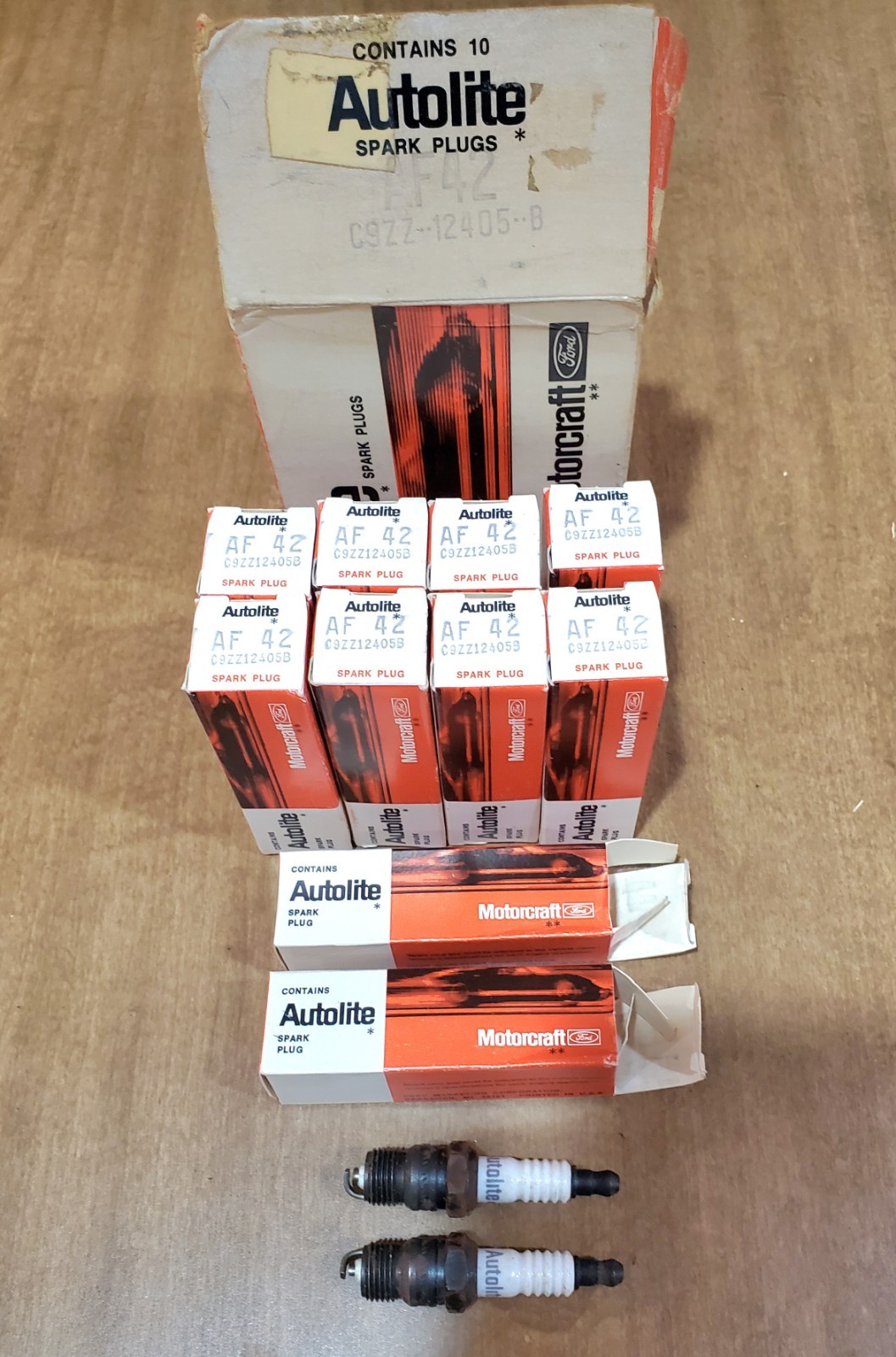 10 NOS Autolite AF42 Spark Plugs Ford Mustang Boss 302 429 351C 69 70 71 72 73 10 NOS Autolite AF42 Spark Plugs Ford Mustang Boss 302 429 351C 69 70 71 72 73