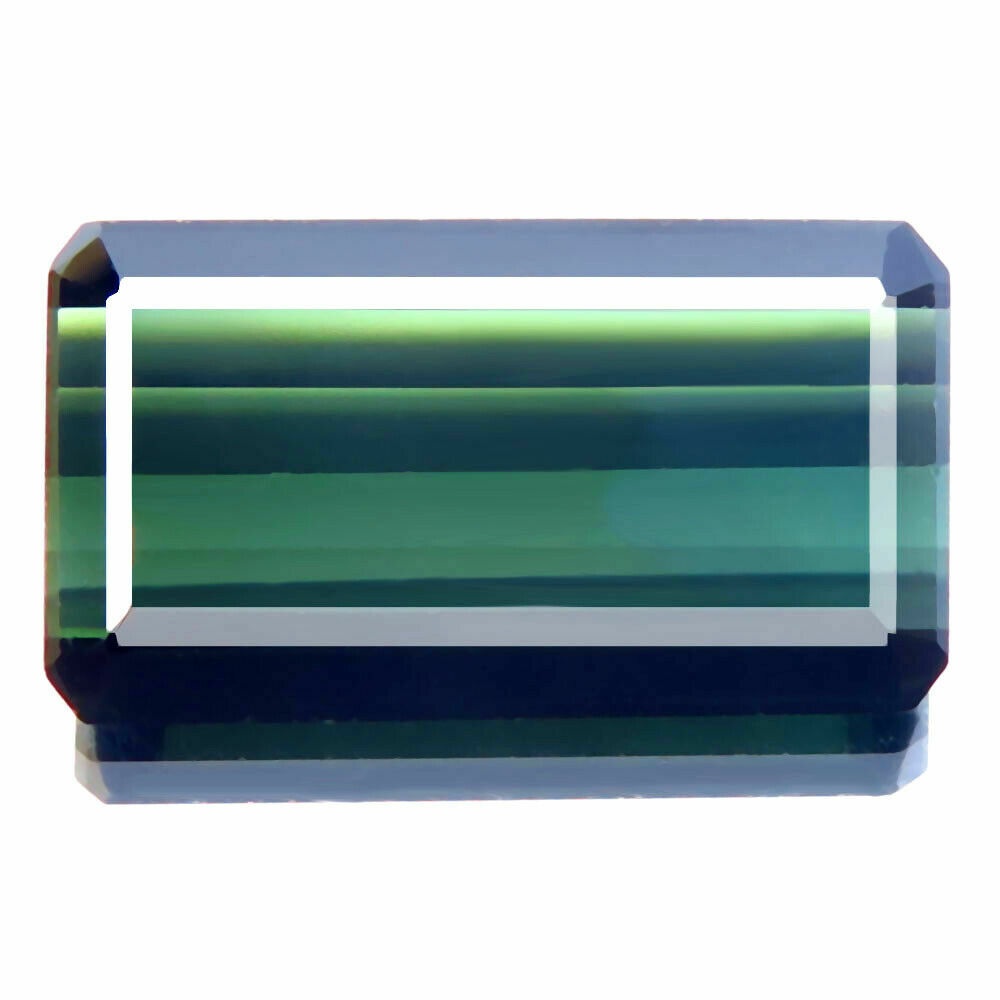 4.13ct Teal Blue Green Tourmaline 100% Natural Octagon IF-Flawless Sparkling Gem