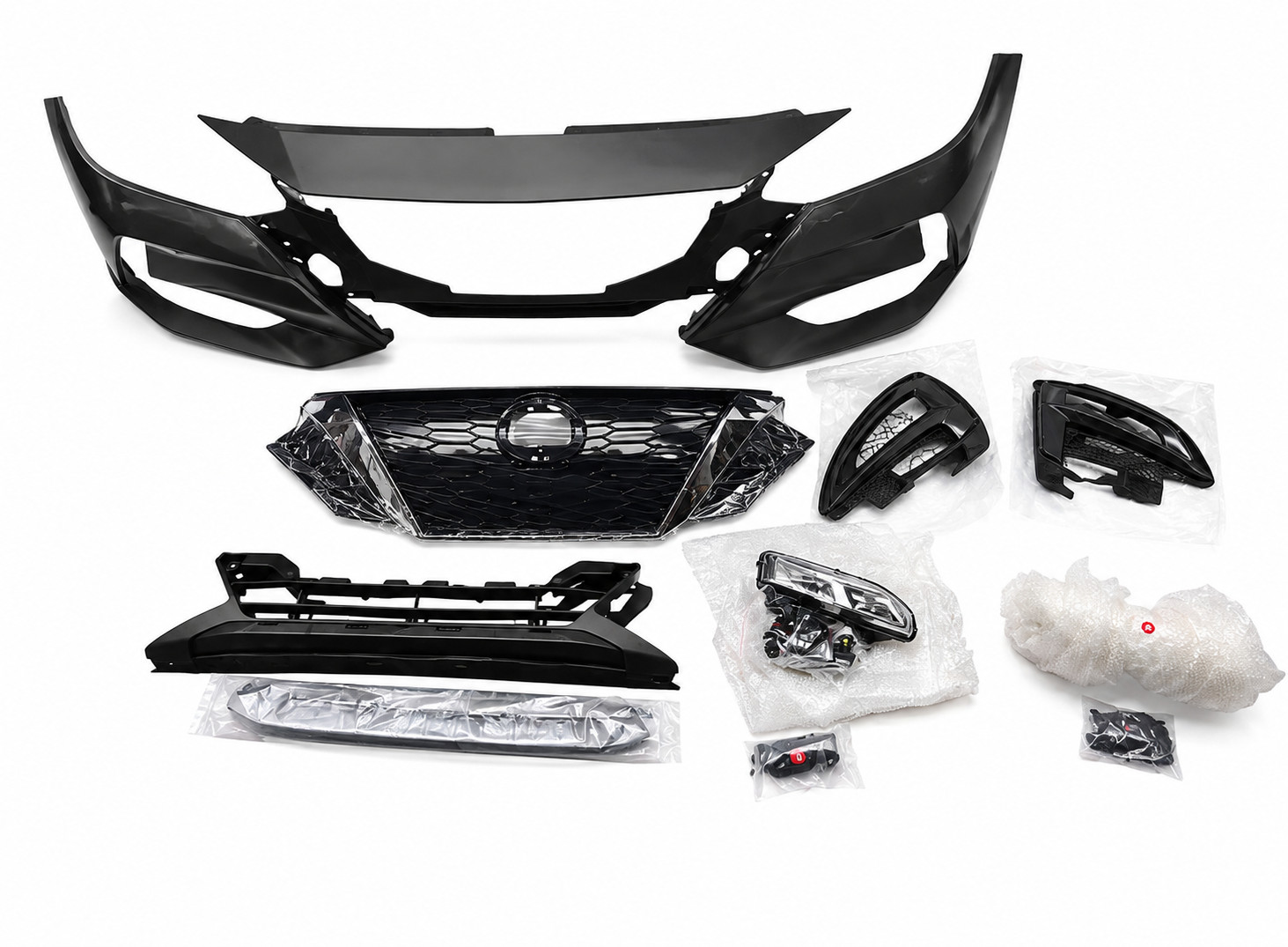 2020-2023 Nissan Sentra s sv sr front bumper kit assembly with grill & fog light 2020-2023 Nissan Sentra s sv sr front bumper kit assembly with grill & fog light
