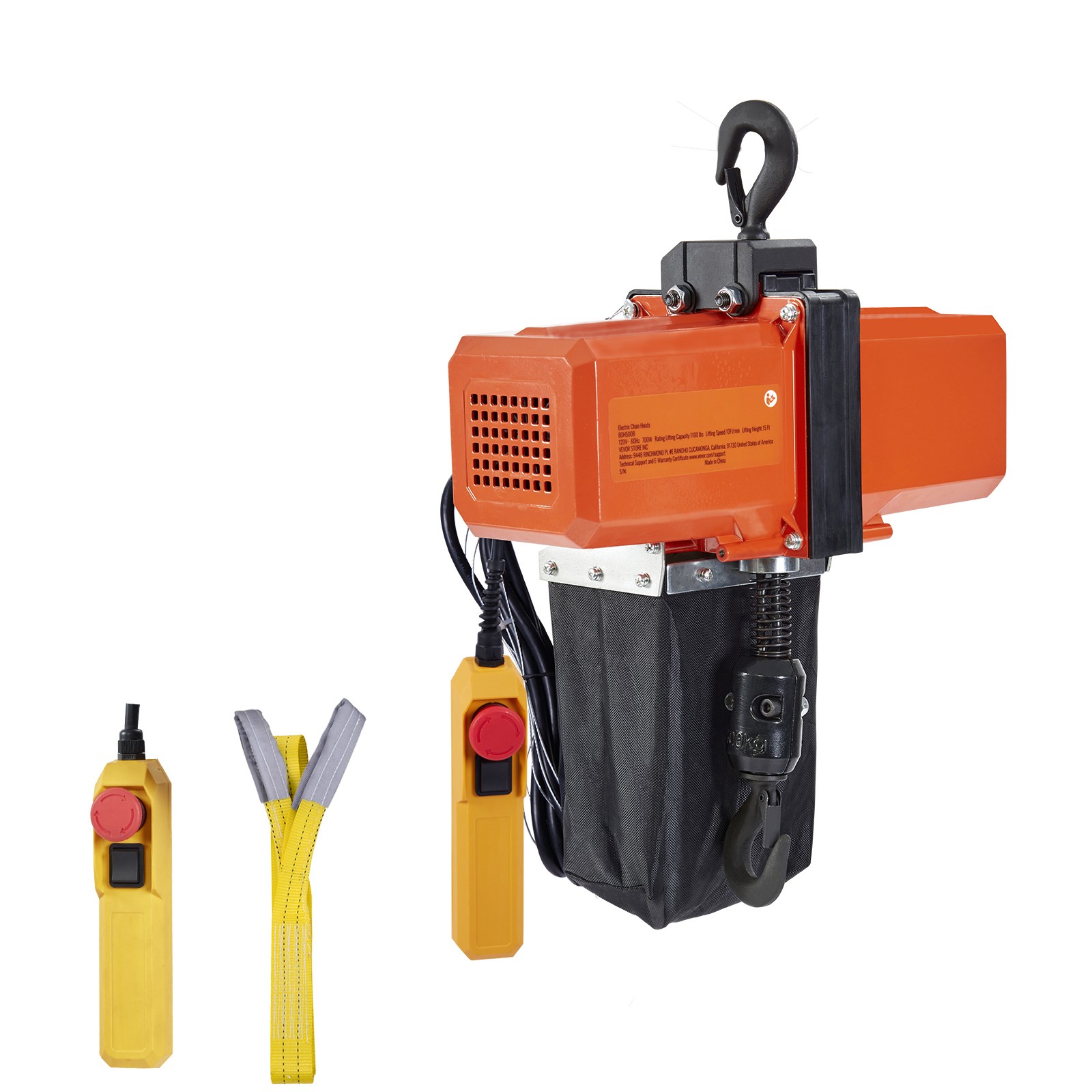 Uimoso Electric Chain Hoist 1100 lbs Single Phase Crane Hoist Load 15 ft Lifting