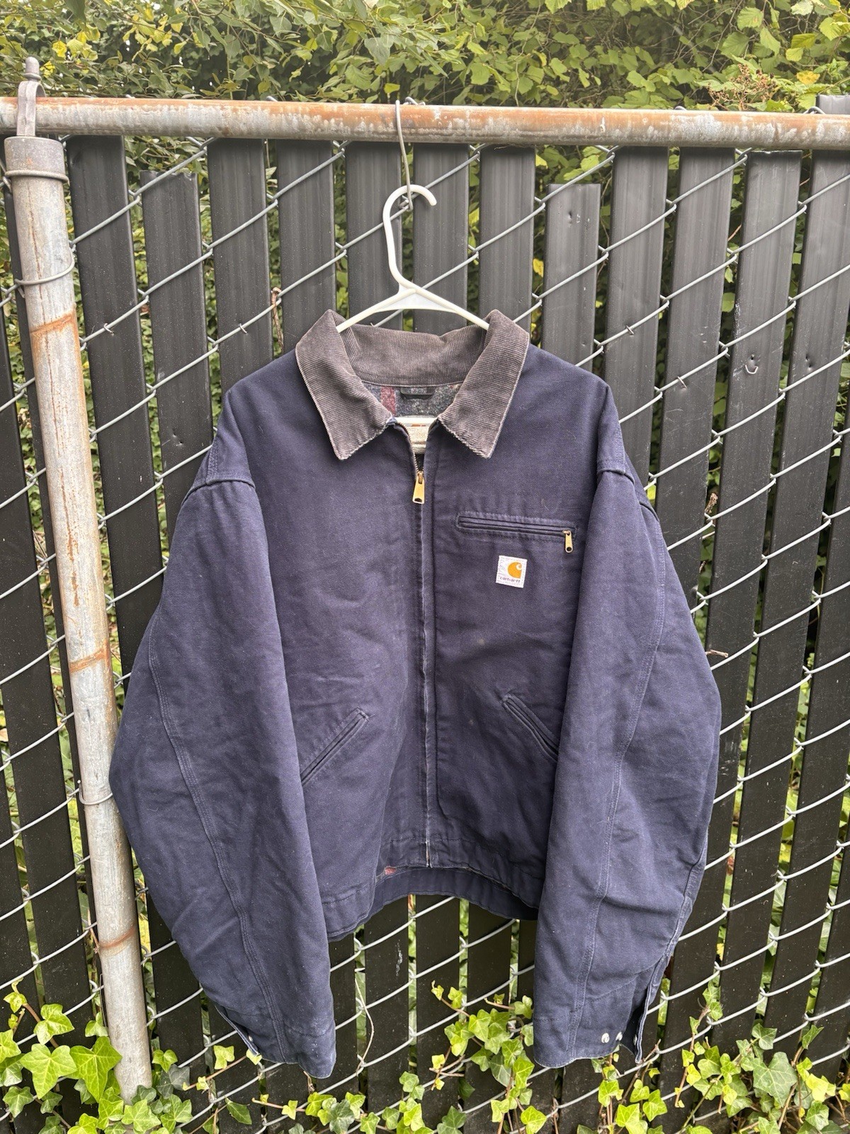 Carhartt Men’s Navy Full Zip Lined Work Jacket w/ Pockets Size 54 Regular