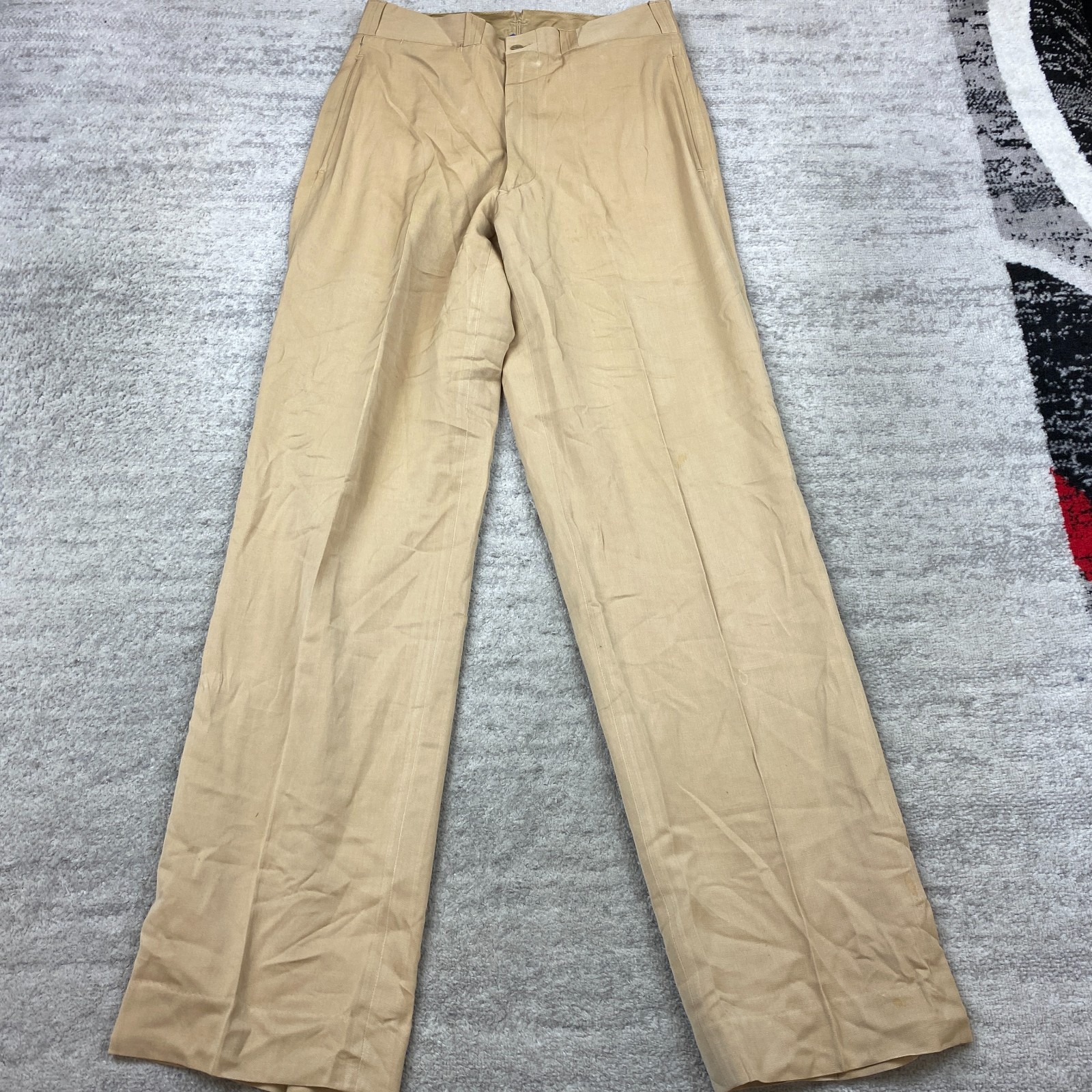 True Vintage Air Force Wool Pants 30 Brown Talon 30x34 Wool Pleated Brohard 40s