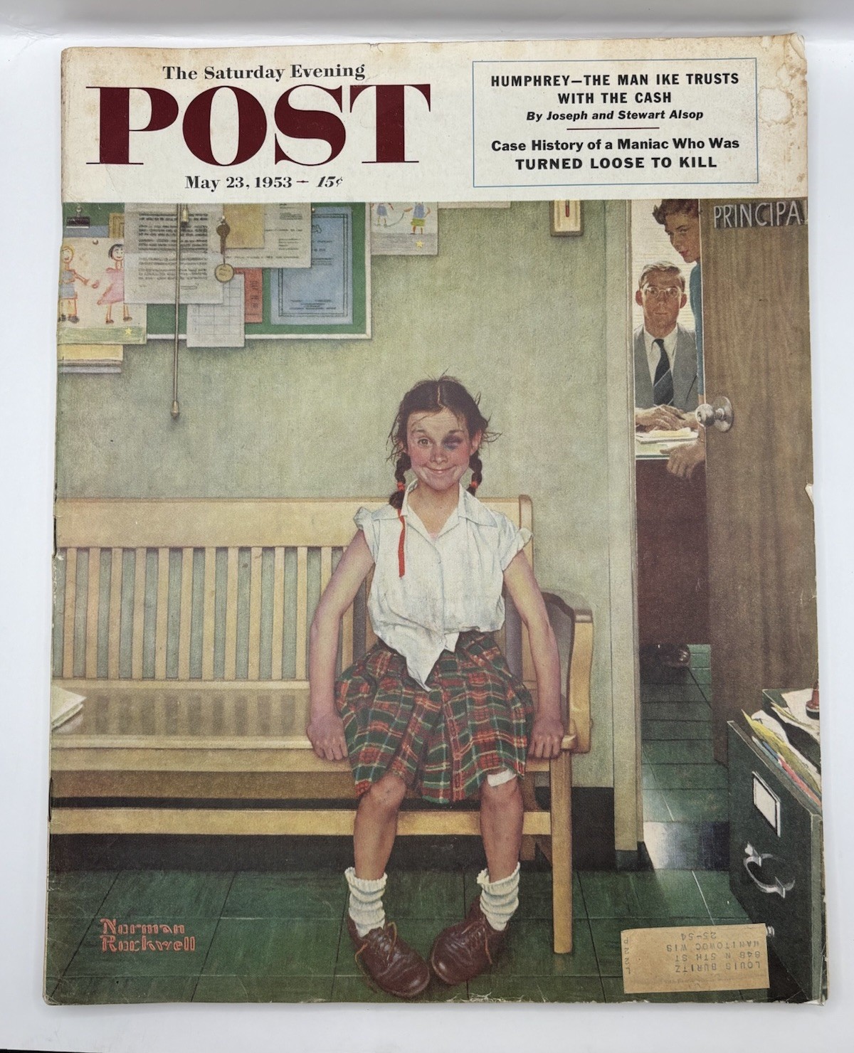 The Saturday Evening Post Young Lady with Shiner May 23 1953 Complete Magazine