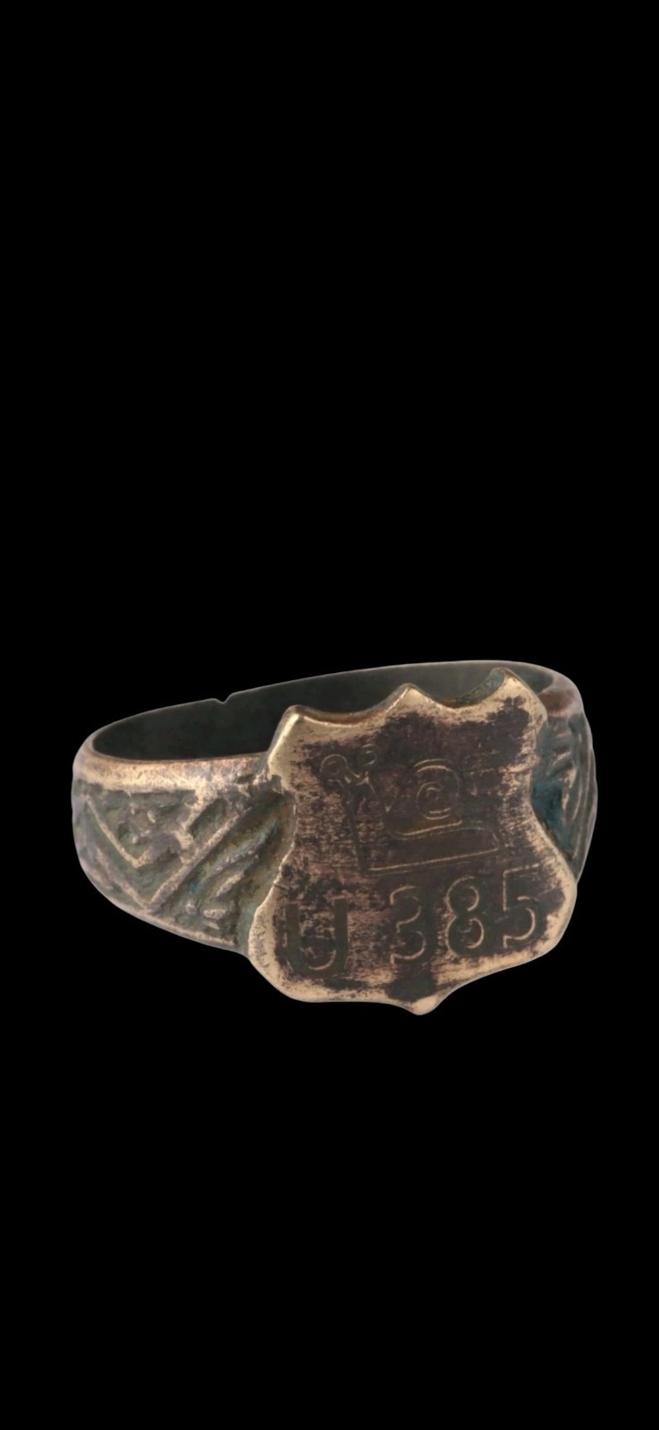 Antique WWII Central European  Europe Soldiers Ring Unique U Boat Navy Submarine