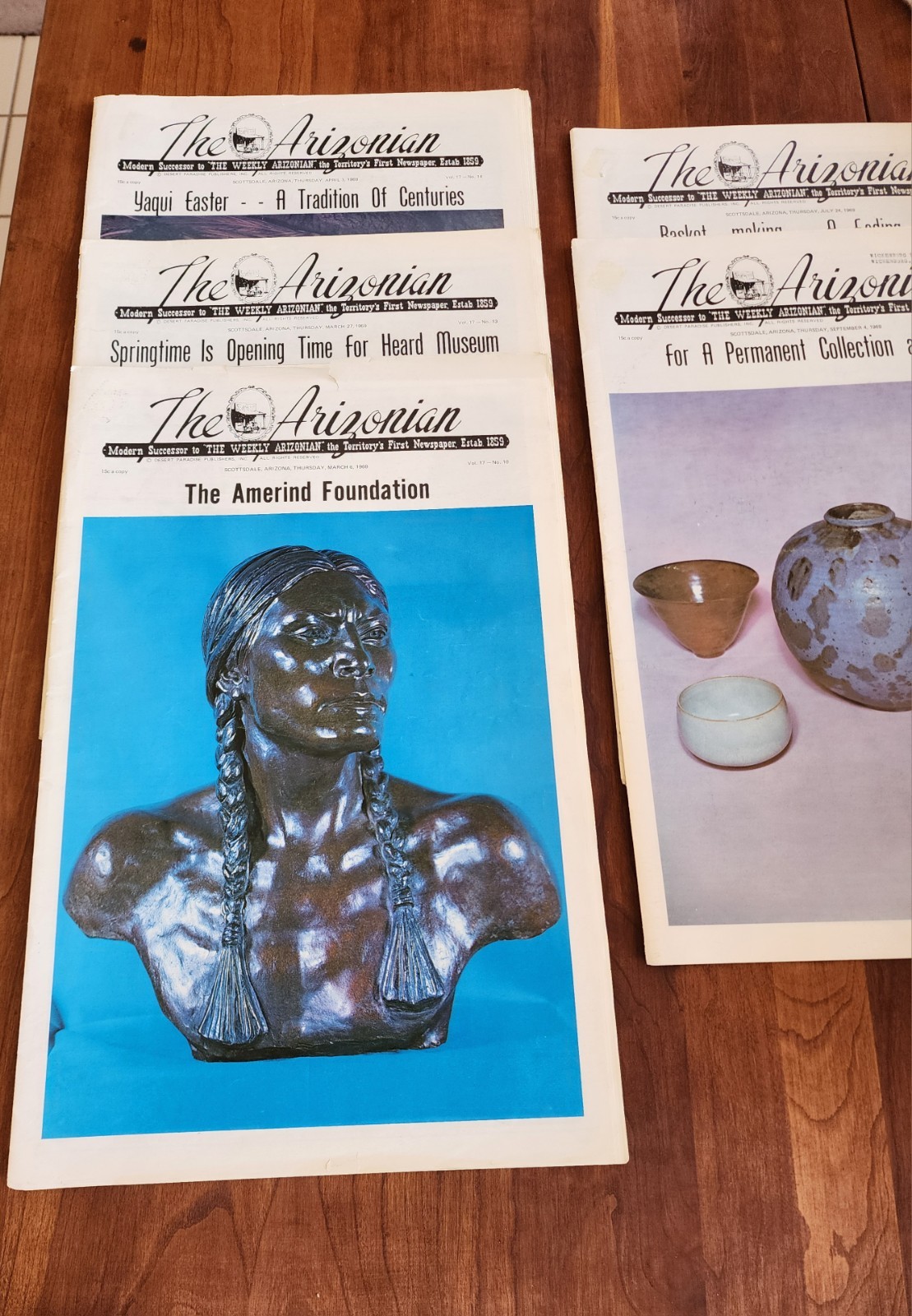 LOT of 5: The Arizonian Magazine, SCARCE, 1969 History Scottsdale Arizona area LOT of 5: The Arizonian Magazine, SCARCE, 1969 History Scottsdale Arizona area