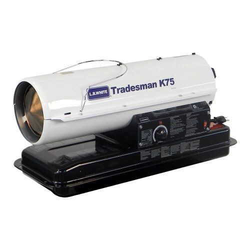 LB White Tradesman K75 Heater 75,000 BTUH, Kerosene, # 1 or # 2 Fuel LB White Tradesman K75 Heater 75,000 BTUH, Kerosene, # 1 or # 2 Fuel