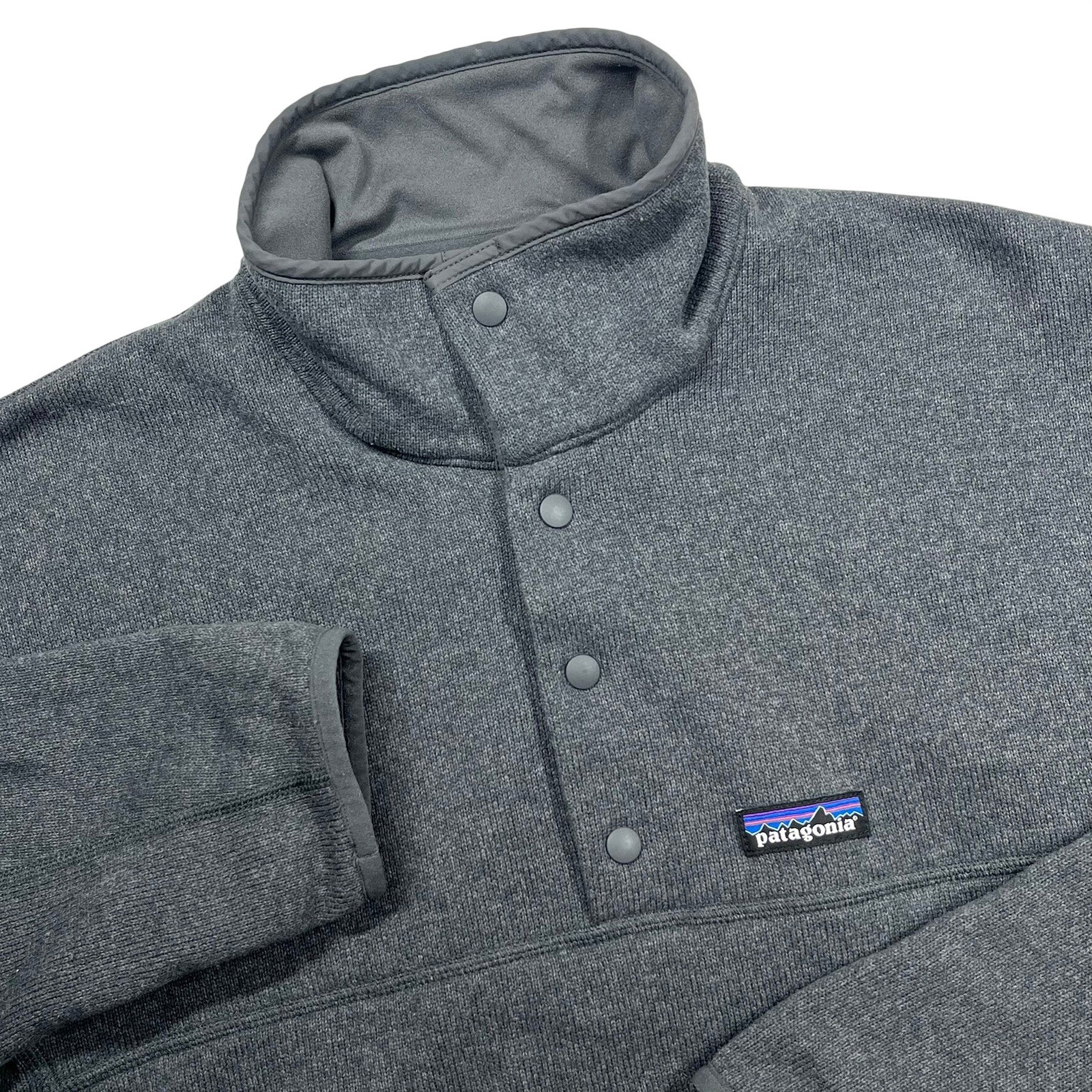 Patagonia Better Sweater Snap-T Men Large Grey Fleece Pullover Jacket 25580