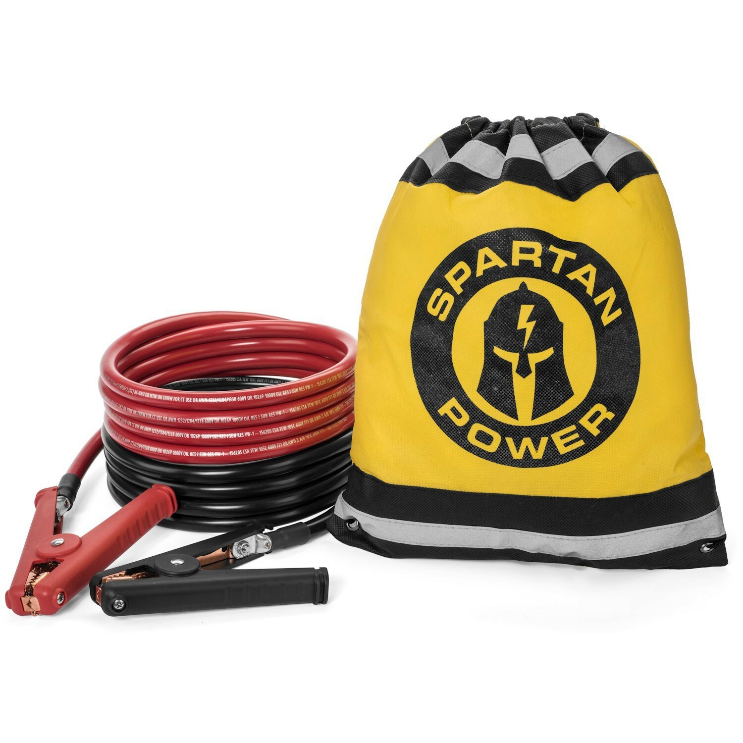 20 Foot 1/0 AWG 0 Gauge Heavy Duty Jumper Cables Booster Set by Spartan Power...