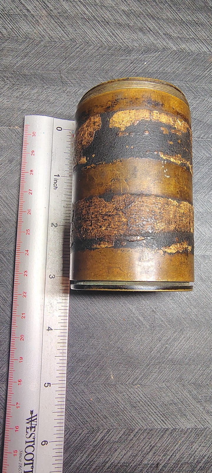 Vintage 19thC Brass Camera Lens Tube Petzval Optics For Parts Restoration